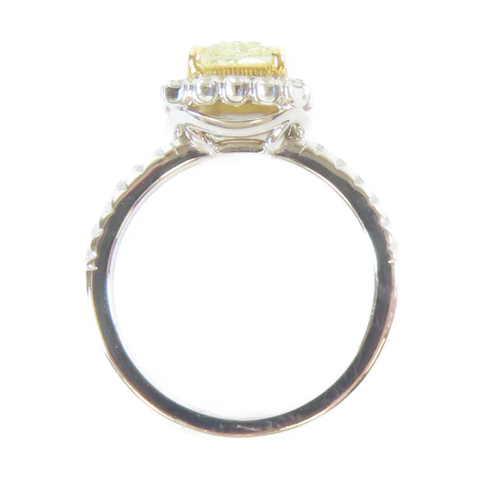 JEWELRY 18K白金Yellow Diamond Ring1.28ct鑽石戒指US#5.5