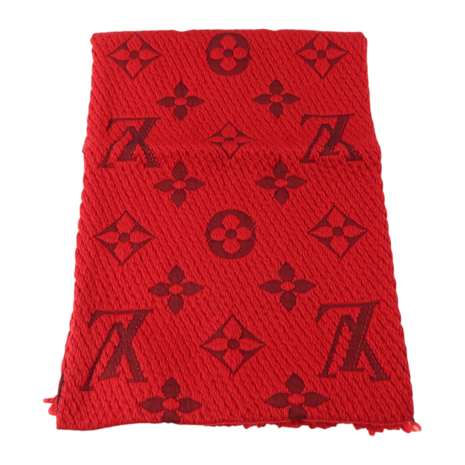 LOUIS VUITTON 羊毛/絲質Logomania Scarf絲巾