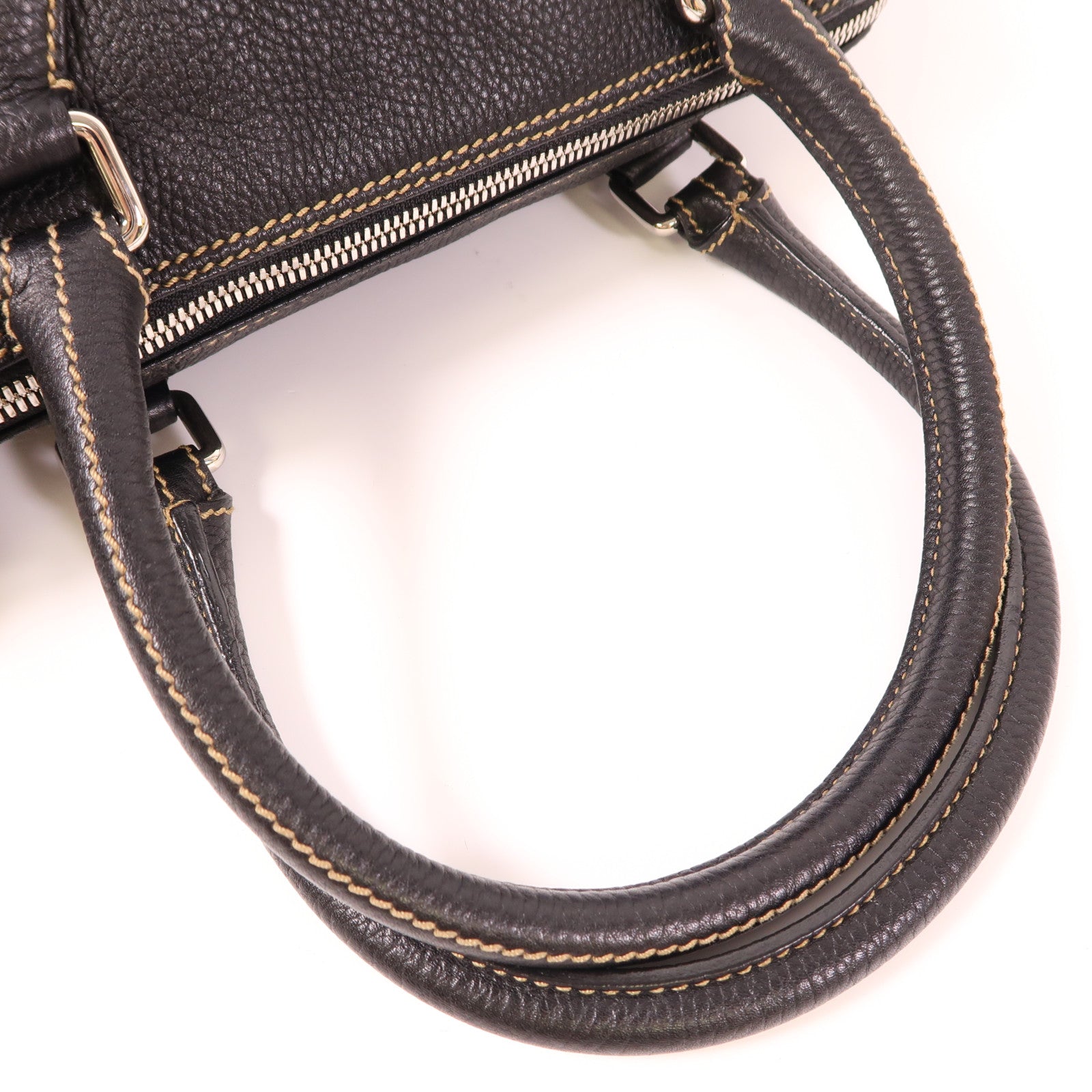 CHANEL 牛皮皮革Shoulder Bag銀扣手挽袋