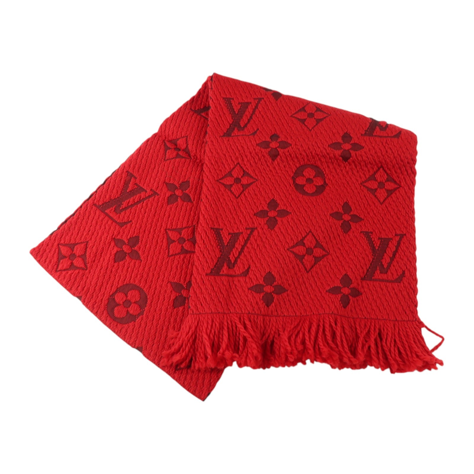 LOUIS VUITTON 羊毛/絲質Logomania Scarf絲巾