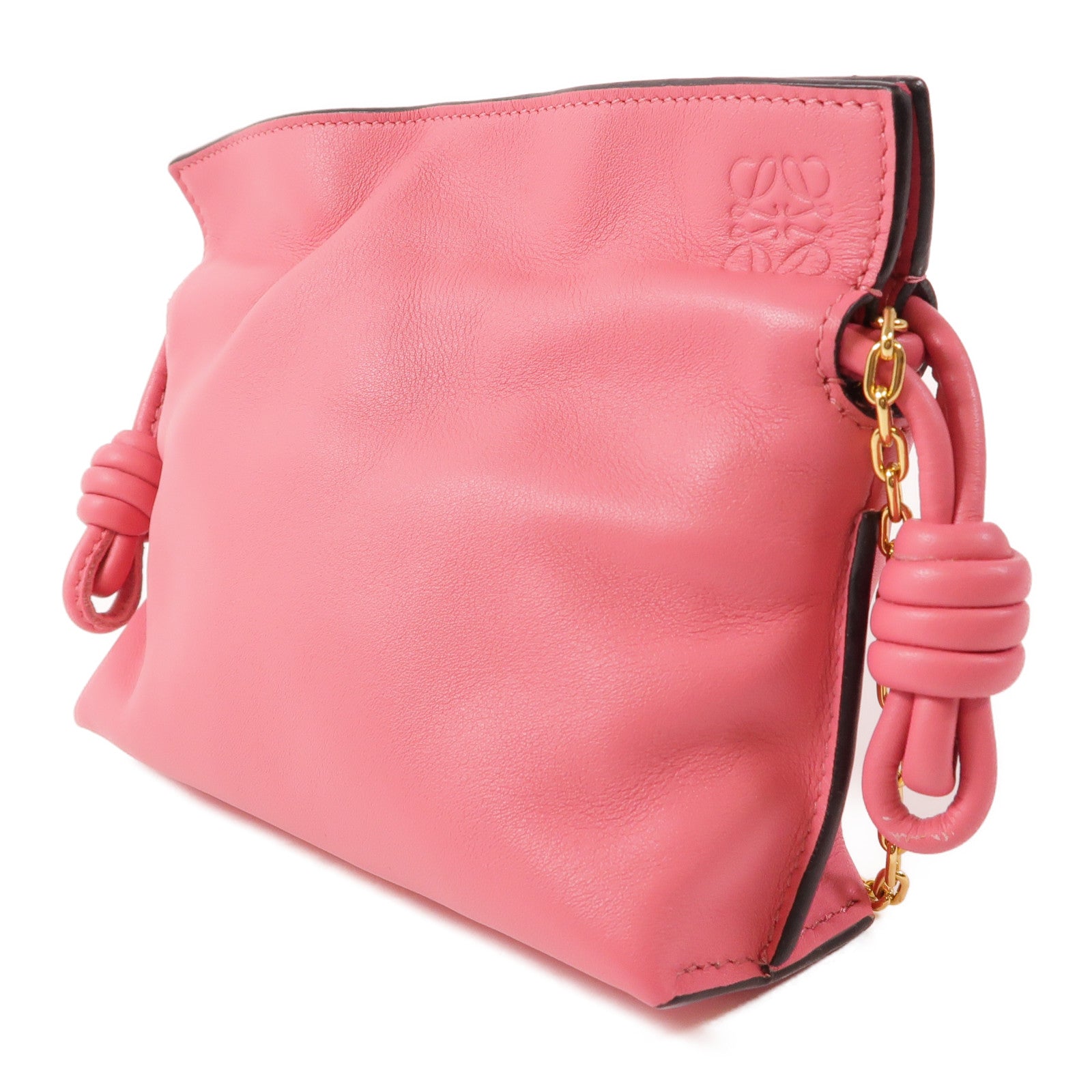 LOEWE 羊皮皮革Nano Flamenco金扣鏈帶肩背袋