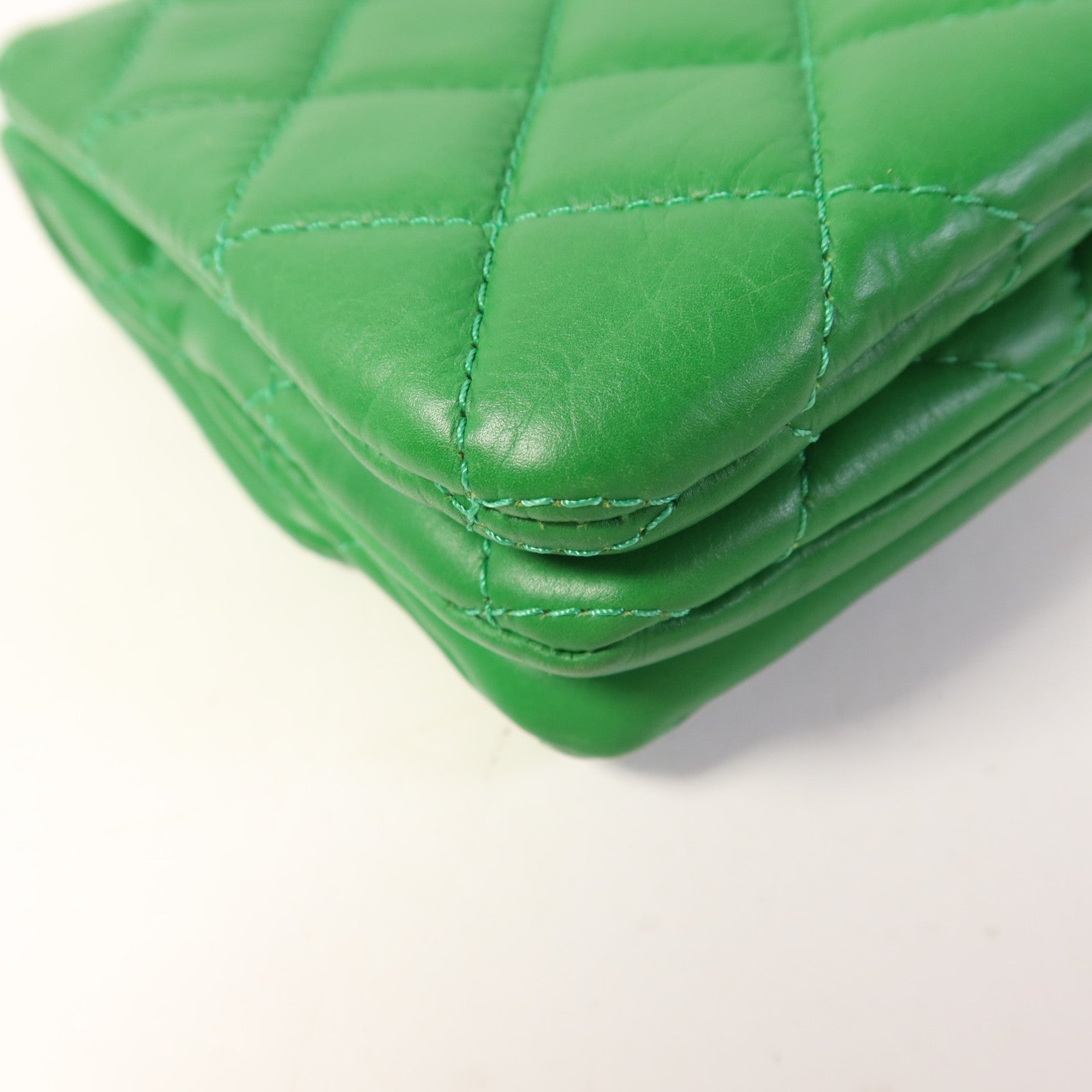 CHANEL 羊皮皮革Chain Shoulder Bag銀扣鏈帶肩背袋