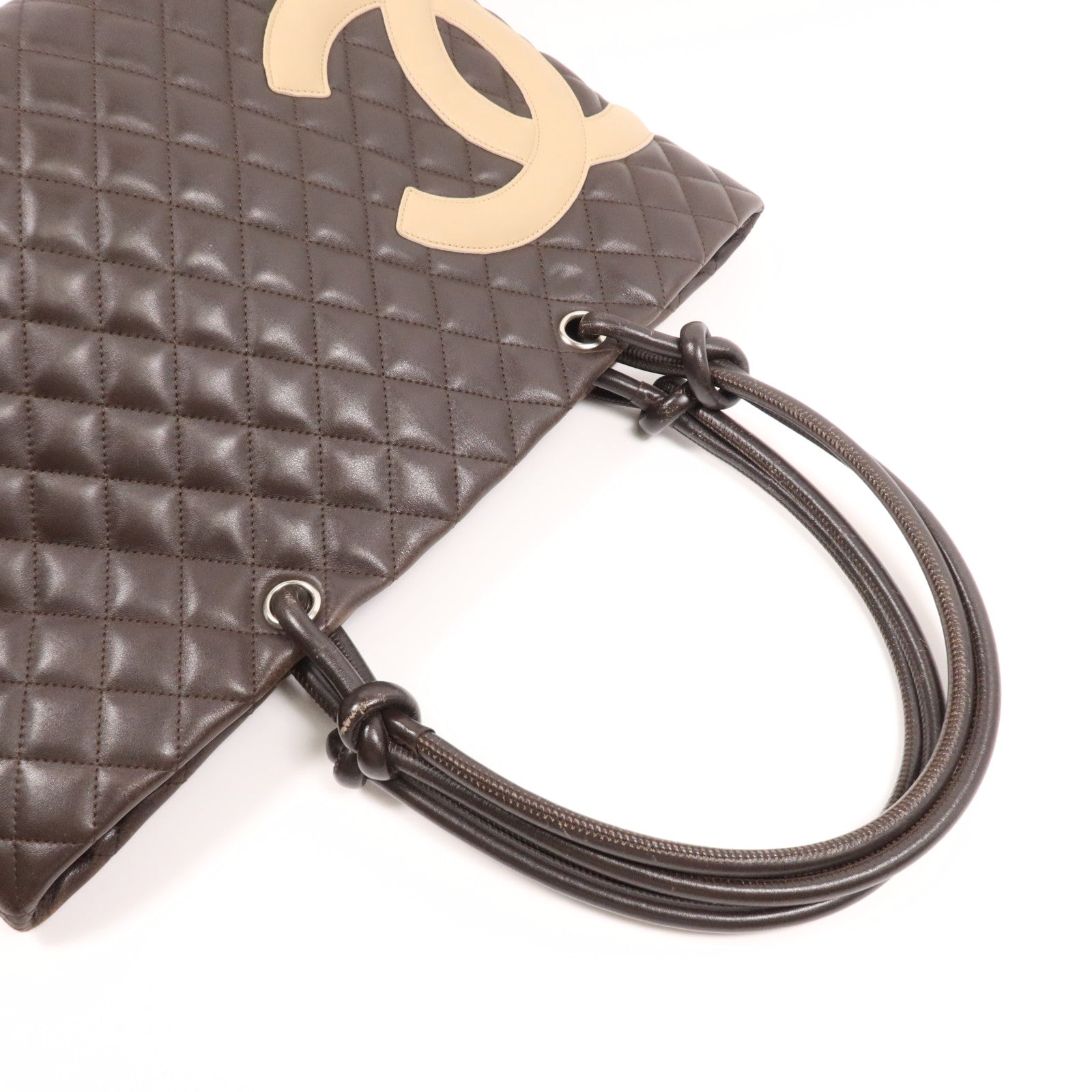 CHANEL 牛皮皮革Cambon Tote Bag銀扣手挽袋