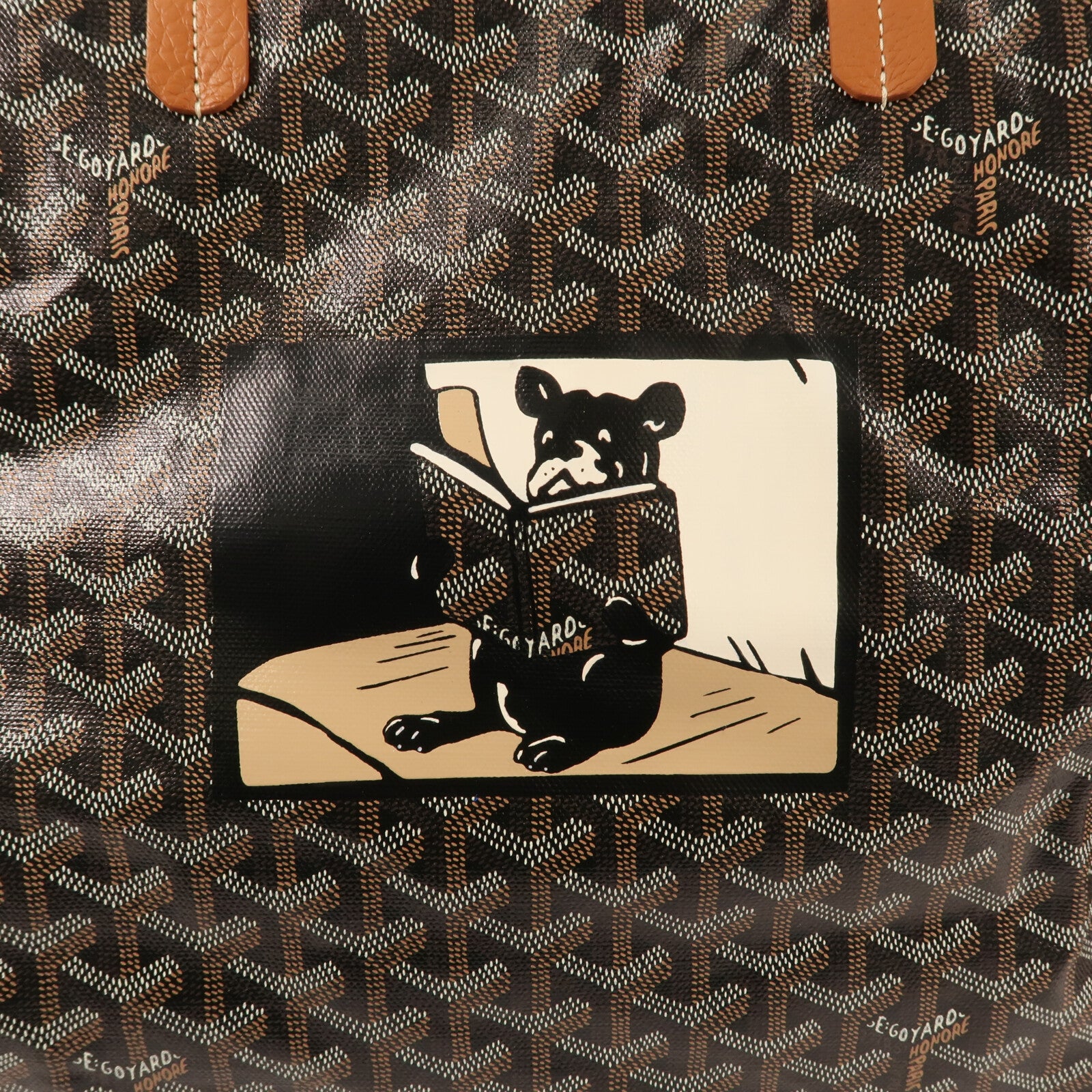 GOYARD 塗層帆布Hardy PM銀扣手挽袋
