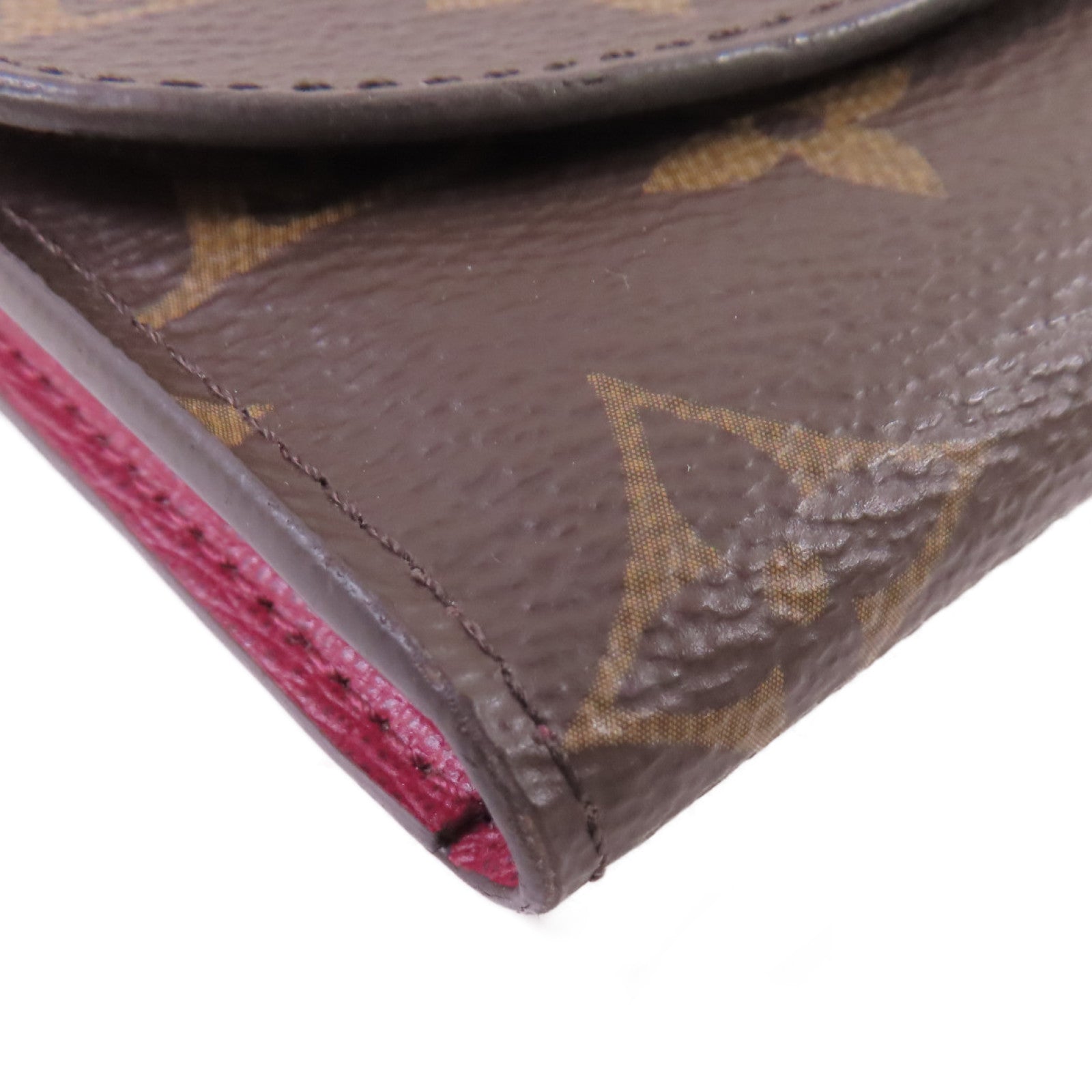 LOUIS VUITTON Monogram Rosalie Coin Case金扣零錢包啡色/酒紅色