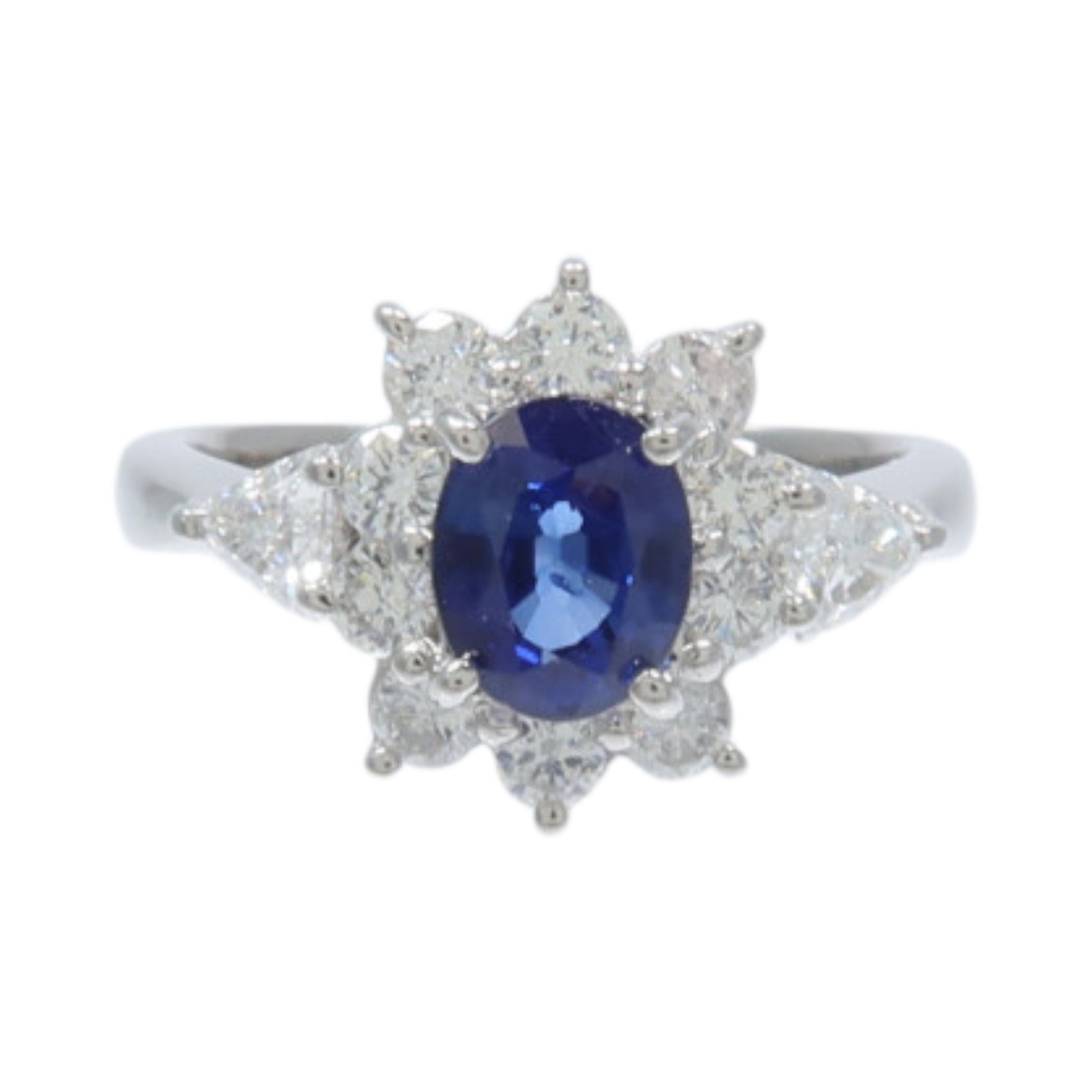 JEWELRY PT900鉑金Sapphire Diamond Ring藍寶石/鑽石戒指
