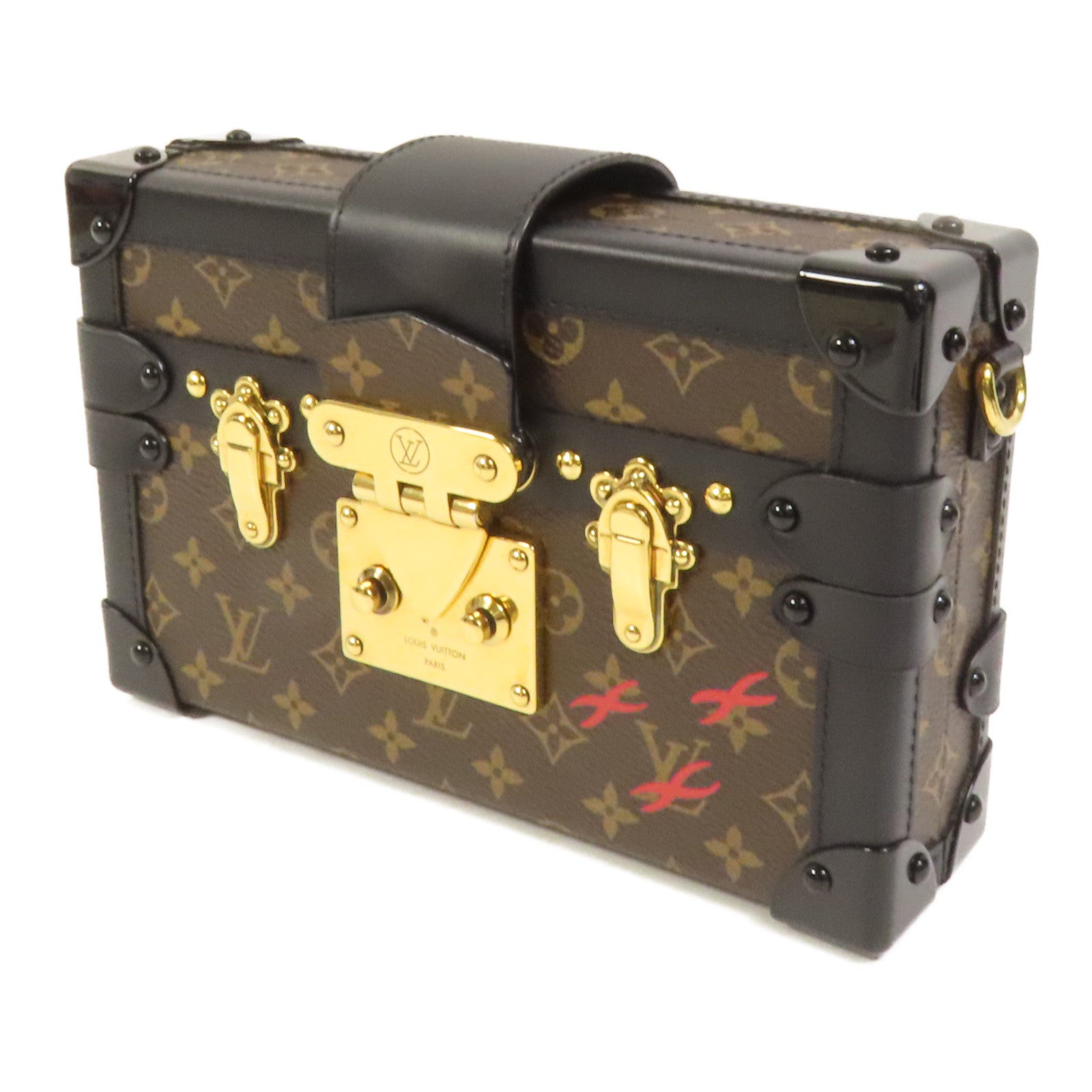 LOUIS VUITTON 【激減優惠】Monogram Petite Malle金扣肩背袋