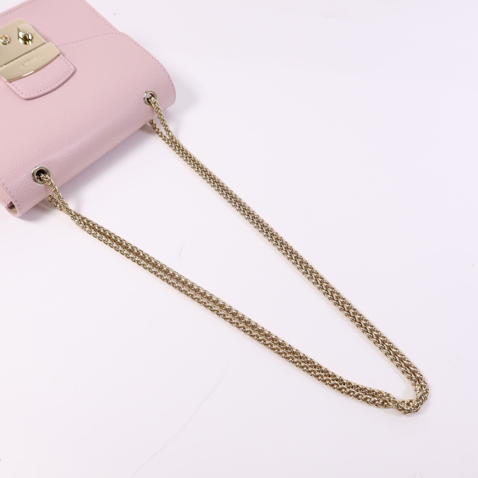 Furla 【激減優惠】牛皮皮革Mini Metropolis金扣鏈帶肩背袋