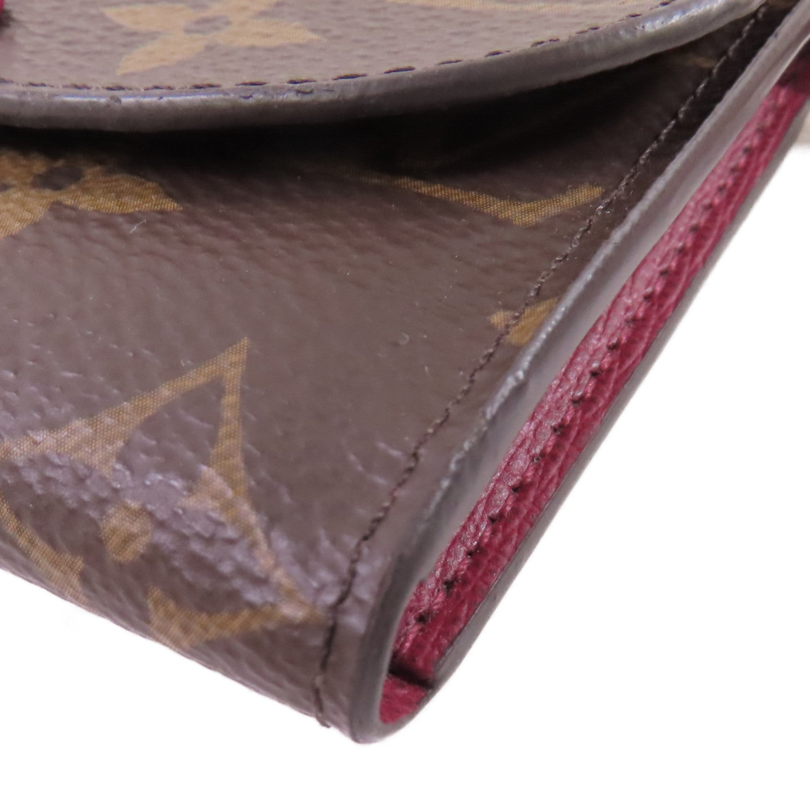 LOUIS VUITTON Monogram Rosalie Coin Case金扣零錢包啡色/酒紅色