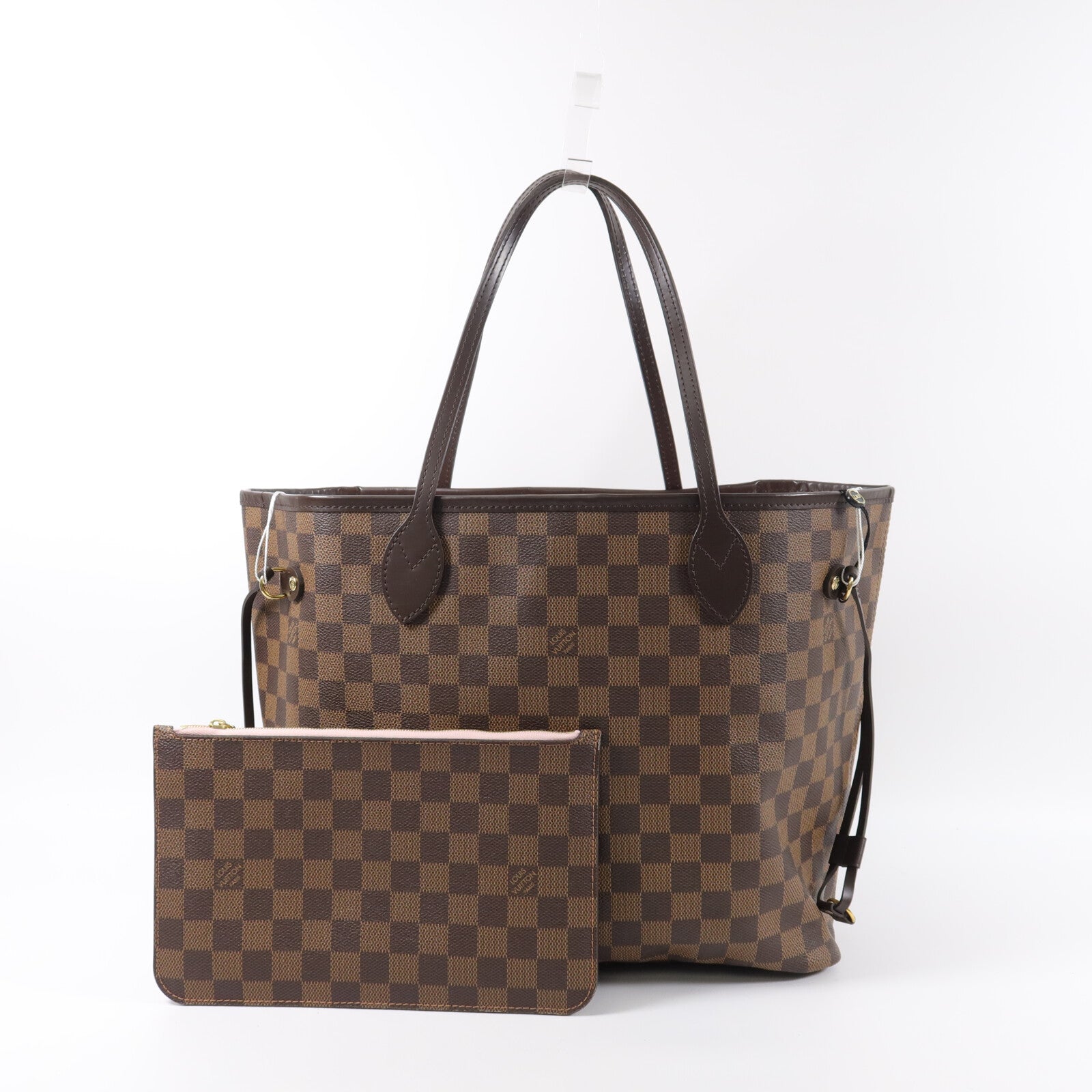 LOUIS VUITTON Damier Neverfull MM手挽袋/肩背袋