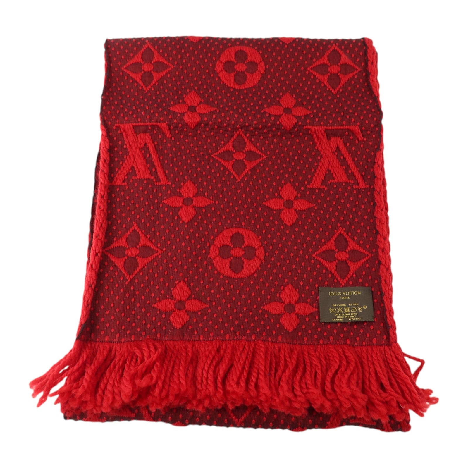 LOUIS VUITTON 羊毛/絲質Logomania Scarf絲巾