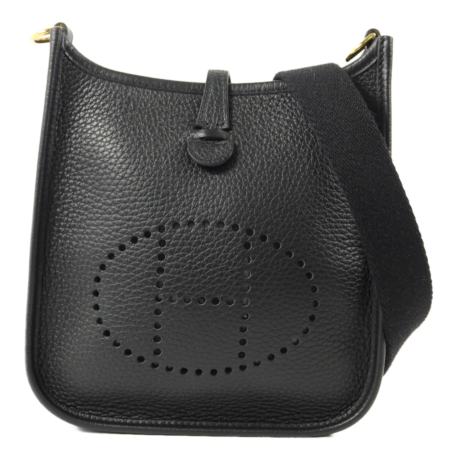 HERMES Clemence皮革Evelyne TPM肩背袋Noir