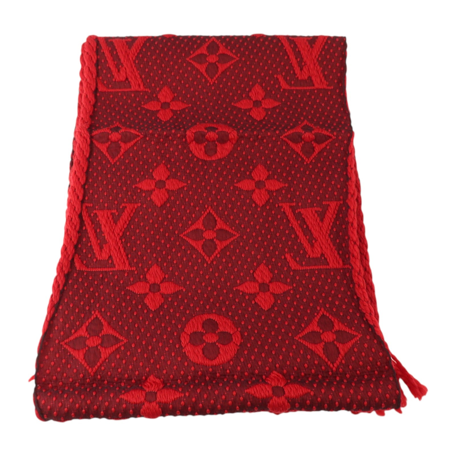 LOUIS VUITTON 羊毛/絲質Logomania Scarf絲巾