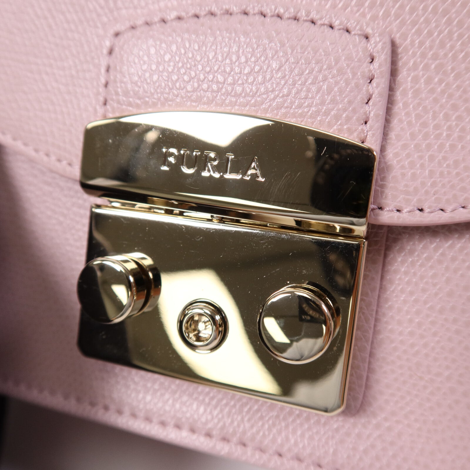 Furla 【激減優惠】牛皮皮革Mini Metropolis金扣鏈帶肩背袋