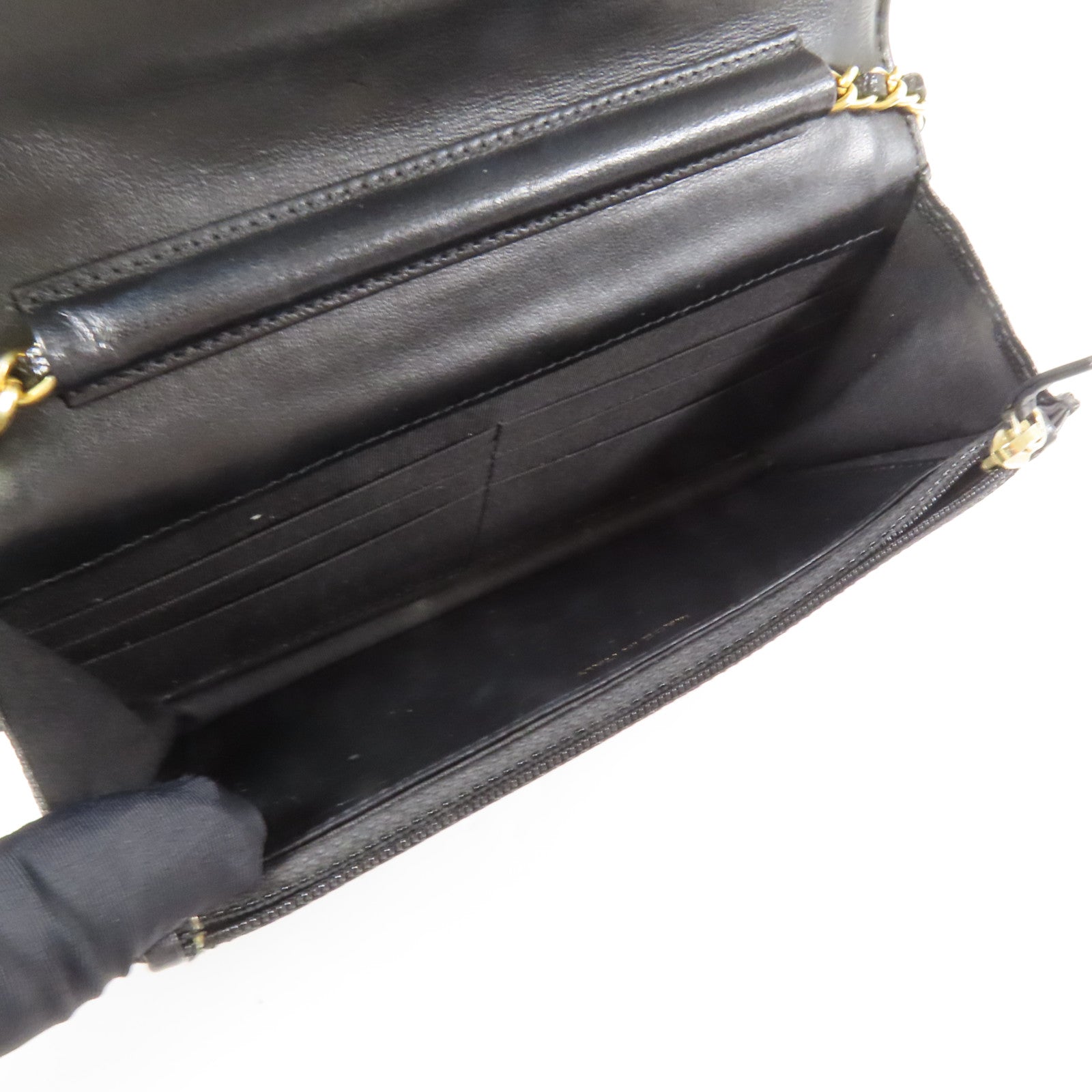 CHANEL 牛皮皮革Boy WOC金扣鏈帶肩背袋