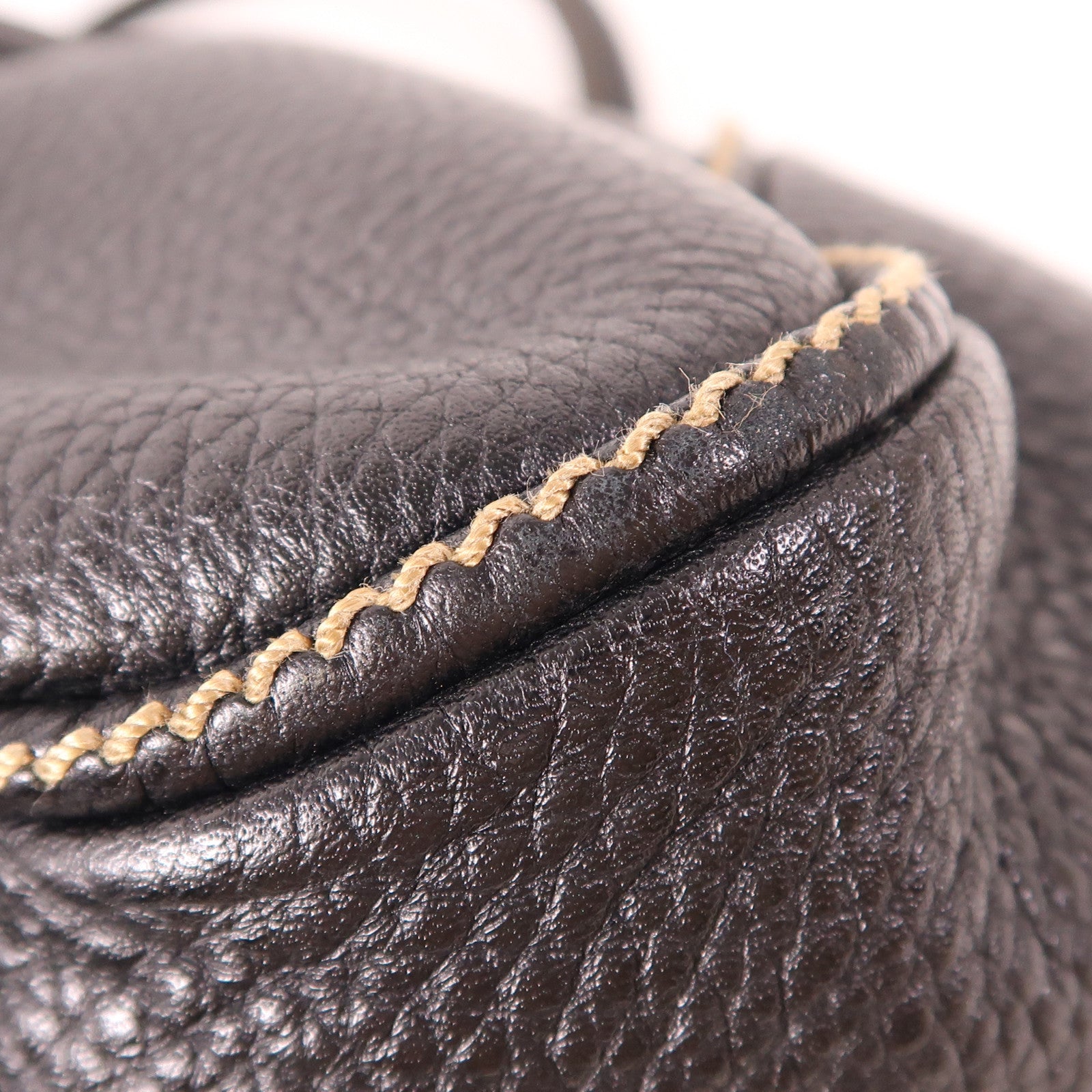 CHANEL 牛皮皮革Shoulder Bag銀扣手挽袋