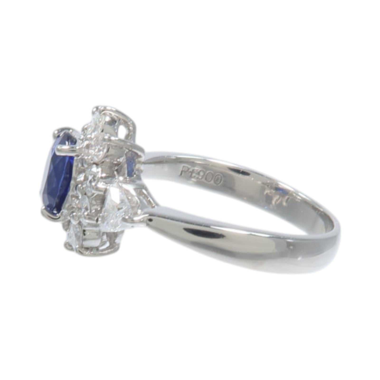 JEWELRY PT900鉑金Sapphire Diamond Ring藍寶石/鑽石戒指