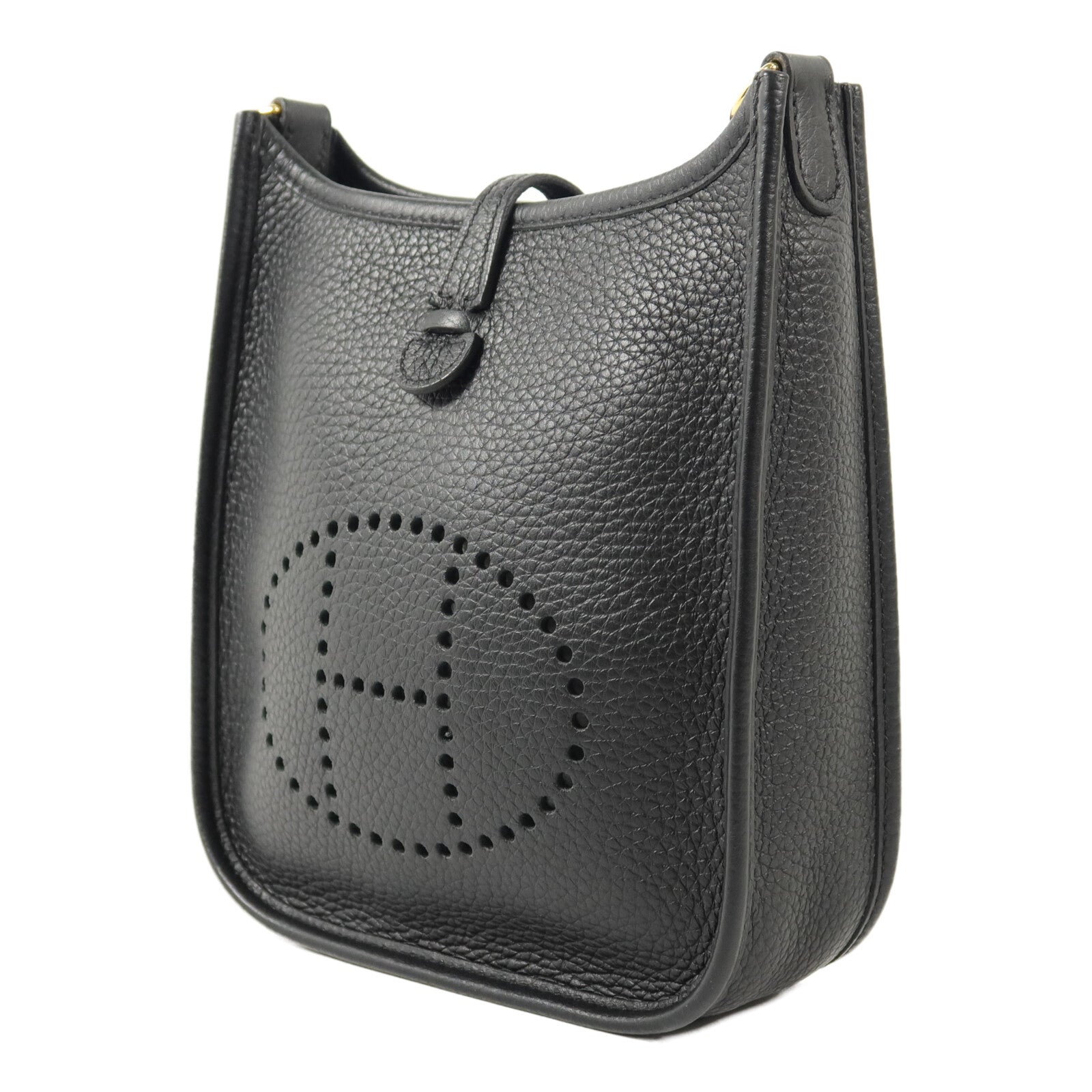 HERMES Clemence皮革Evelyne TPM肩背袋Noir