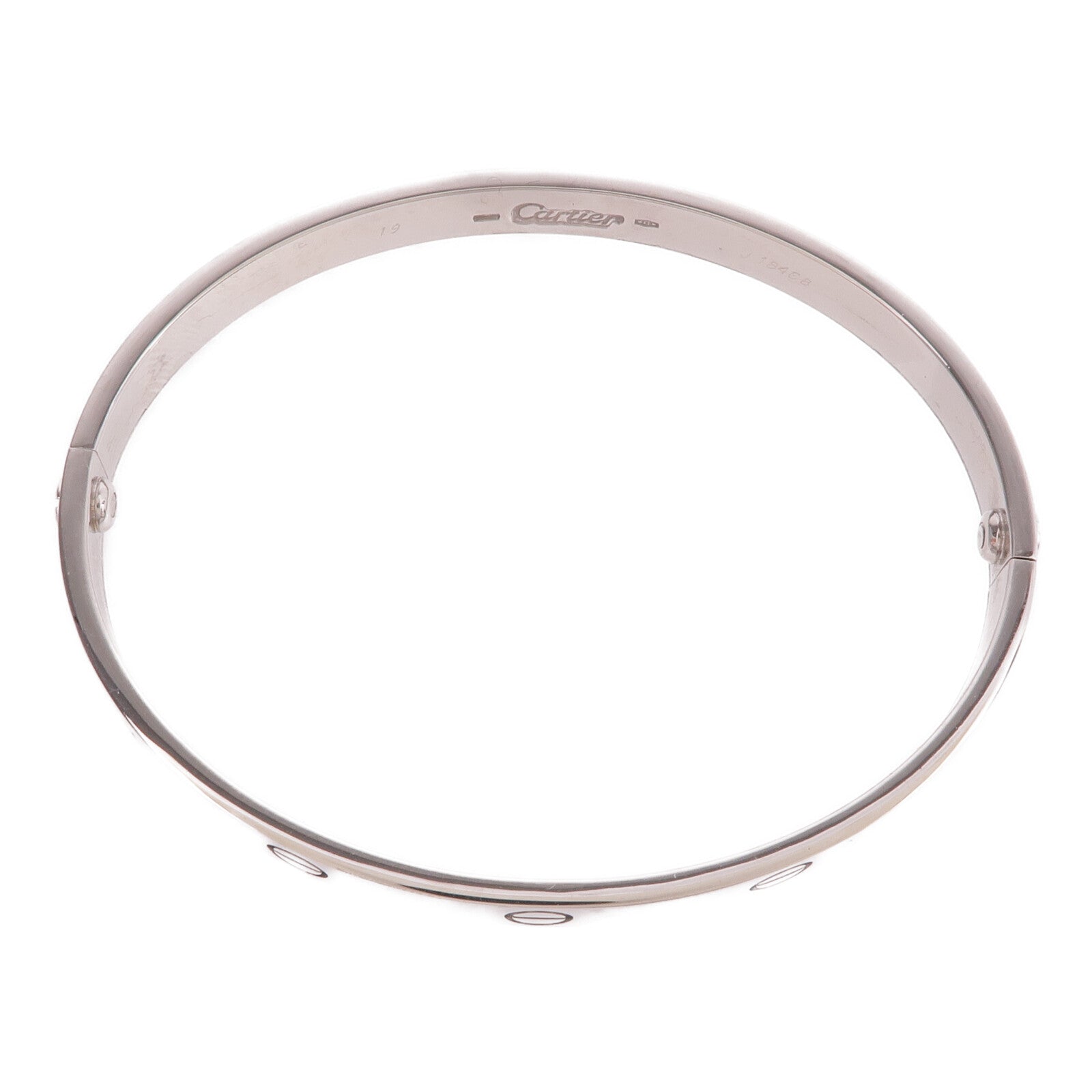 CARTIER 18K白金Love Bracelet手鐲Cartier#19