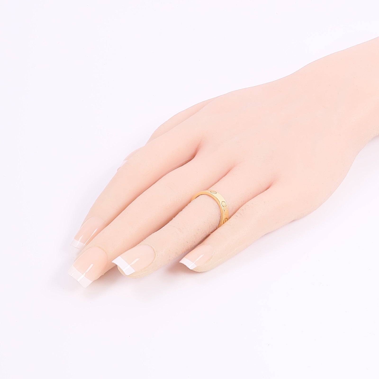 CARTIER 18K黃金Mini Love Ring 1 Diamond鑽石戒指