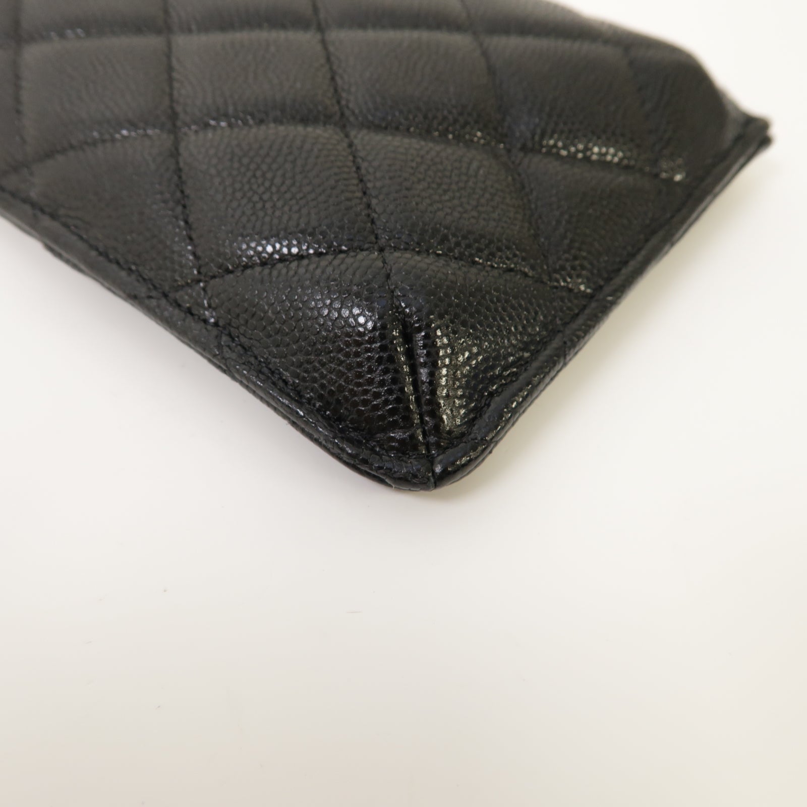 CHANEL 【激減優惠】菱格Caviar皮革Clutch Bag金扣手拿包黑色