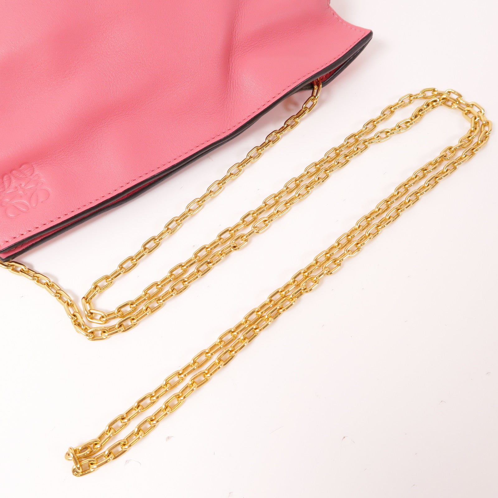 LOEWE 羊皮皮革Nano Flamenco金扣鏈帶肩背袋