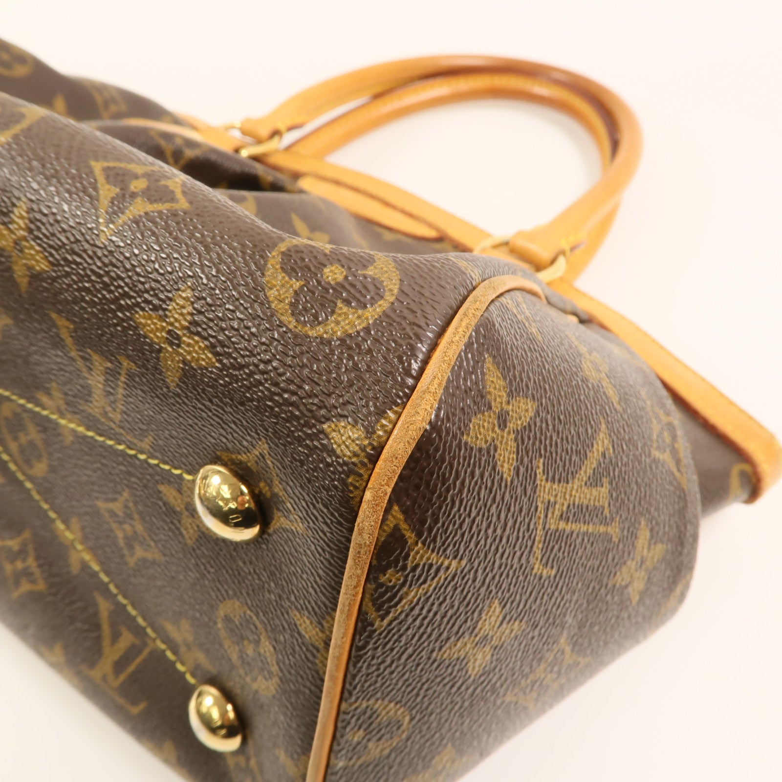LOUIS VUITTON Monogram Tivoli PM金扣手挽袋