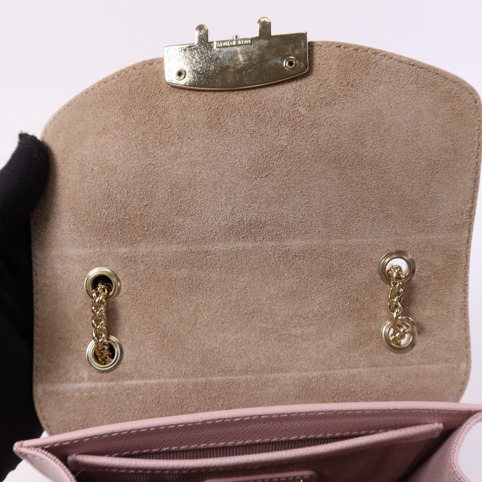 Furla 【激減優惠】牛皮皮革Mini Metropolis金扣鏈帶肩背袋