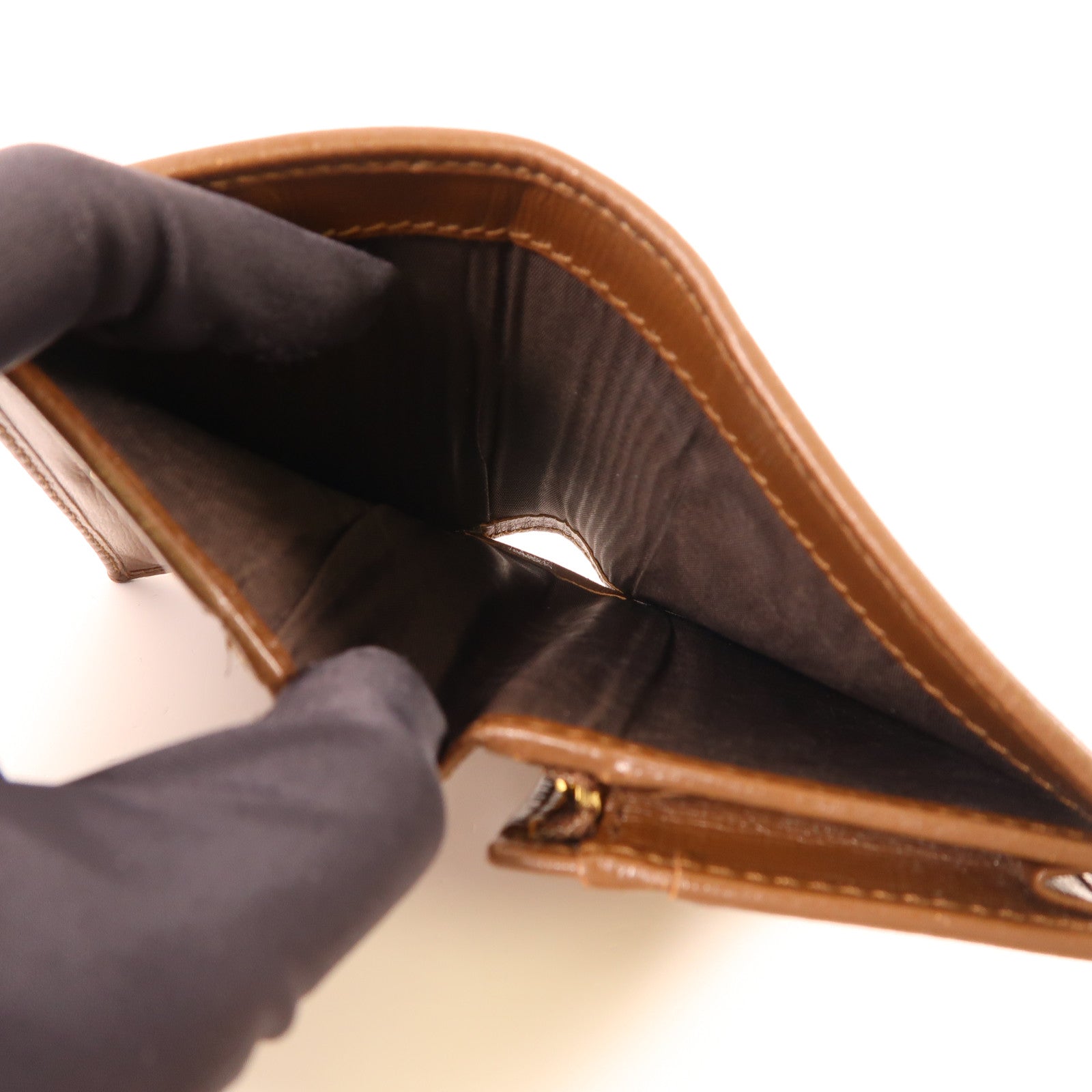 GUCCI 塗層帆布Horsebit 1955金扣錢包