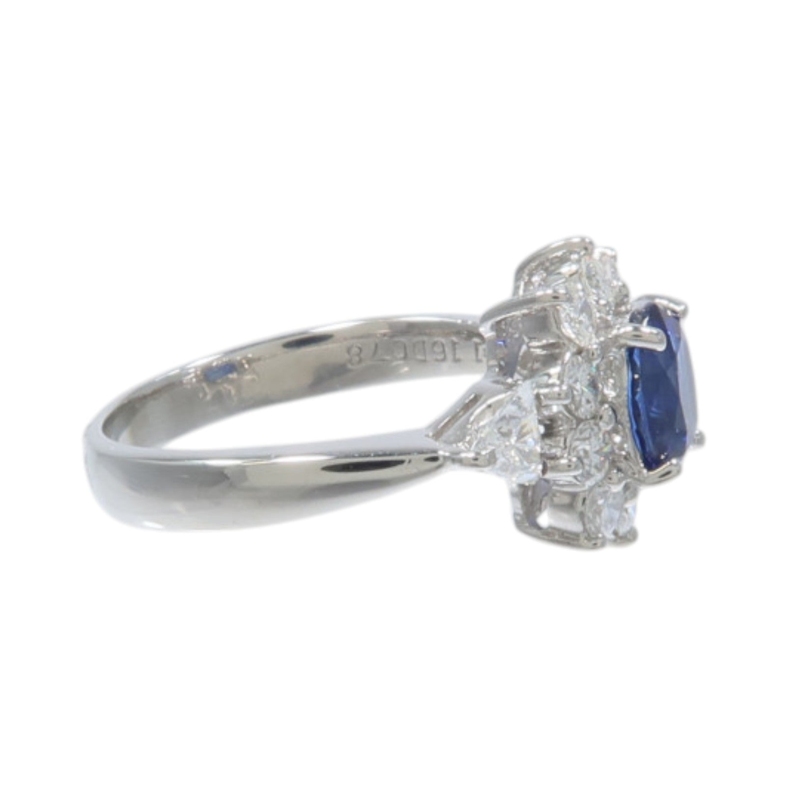 JEWELRY PT900鉑金Sapphire Diamond Ring藍寶石/鑽石戒指