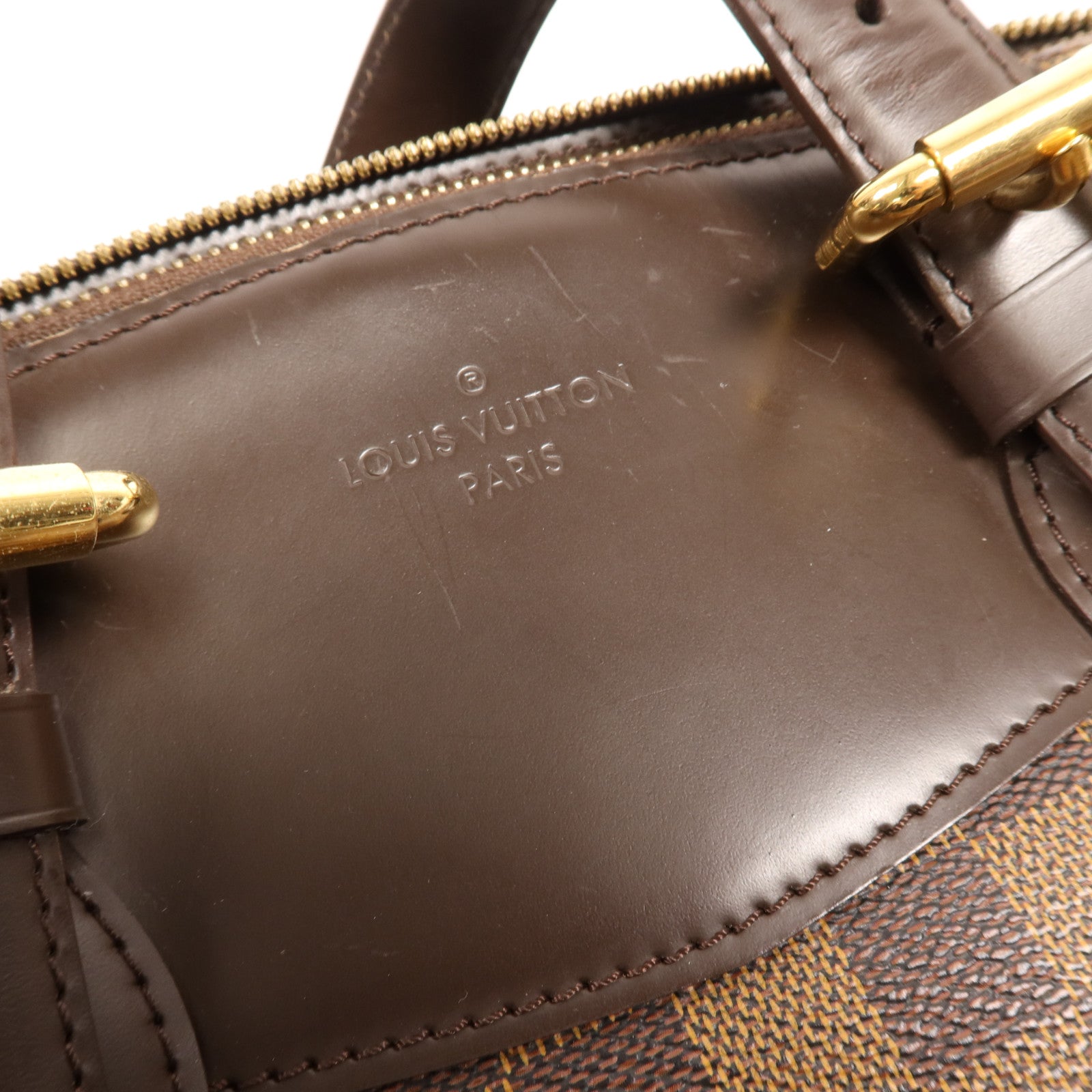 LOUIS VUITTON Damier Verona MM金扣肩背袋