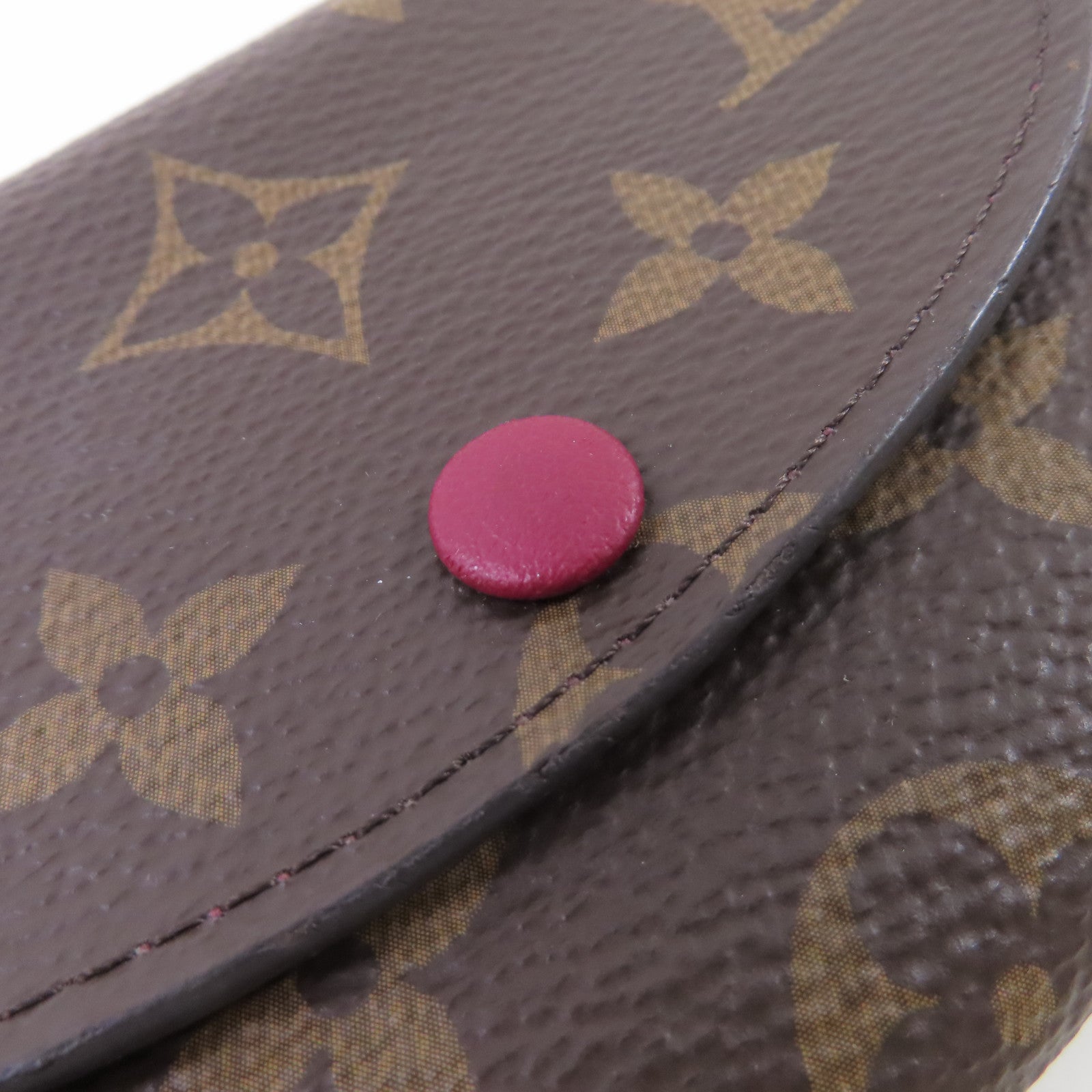 LOUIS VUITTON Monogram Rosalie Coin Case金扣零錢包啡色/酒紅色