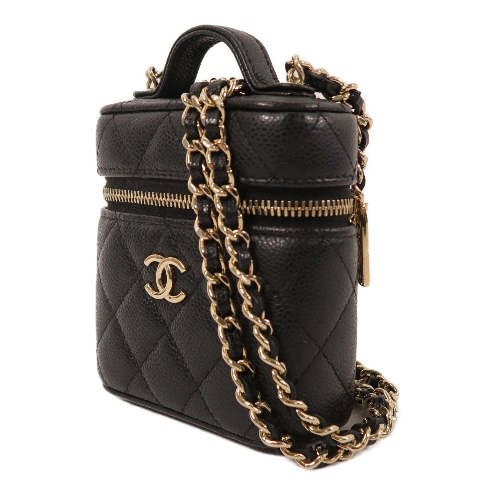CHANEL 牛皮皮革Small Vanity With Chain鏈帶肩背袋