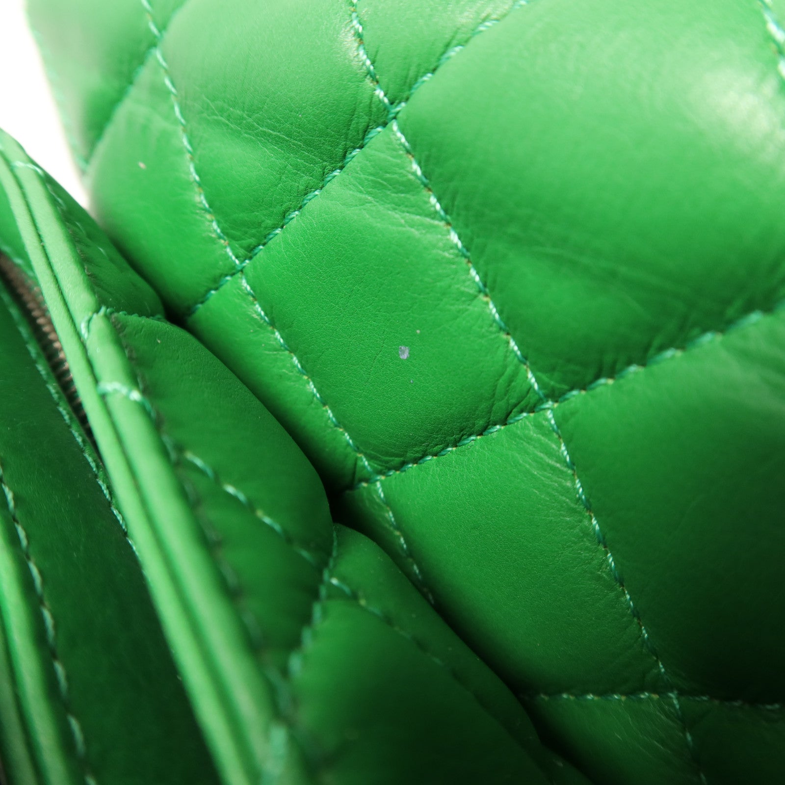 CHANEL 羊皮皮革Chain Shoulder Bag銀扣鏈帶肩背袋