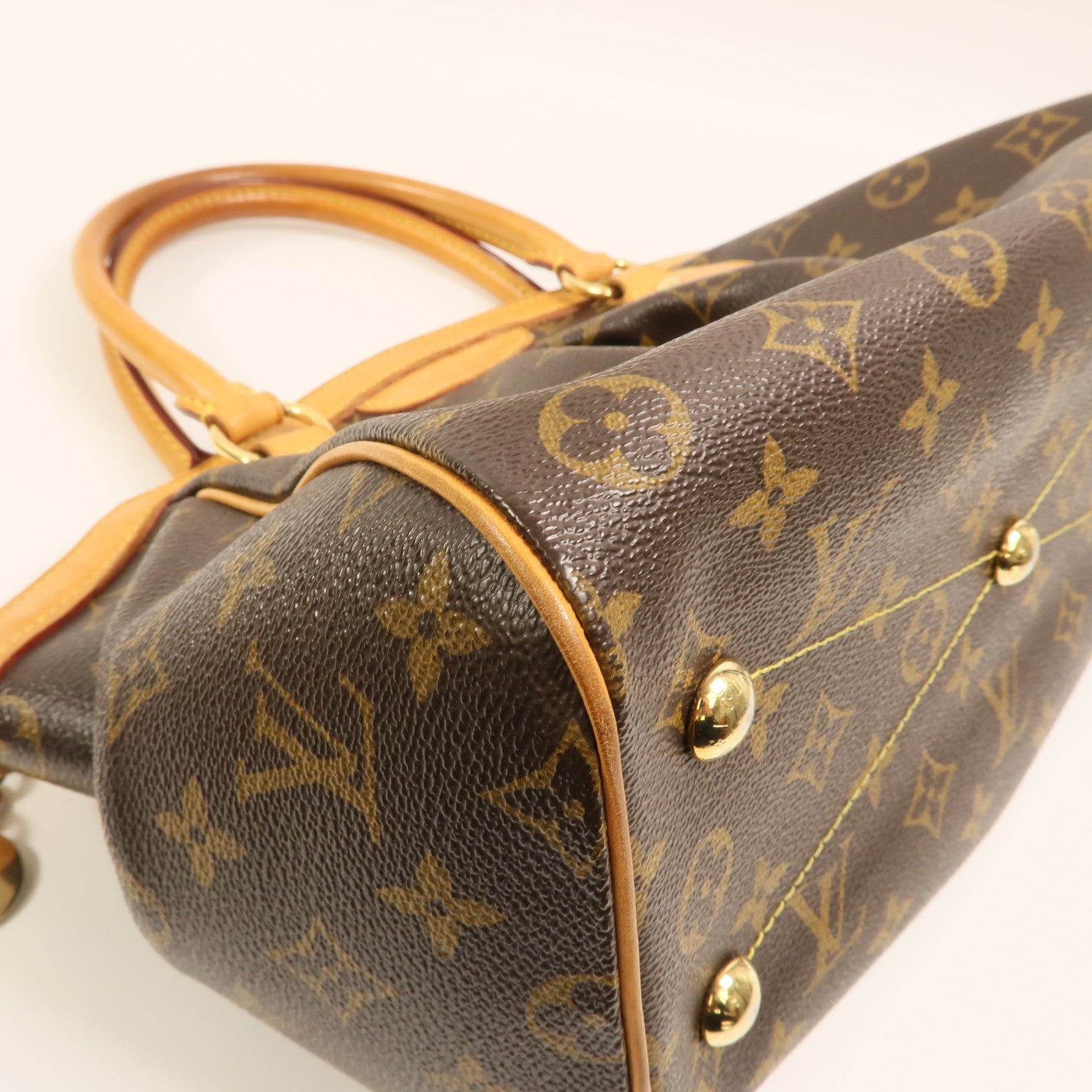 LOUIS VUITTON Monogram Tivoli PM金扣手挽袋