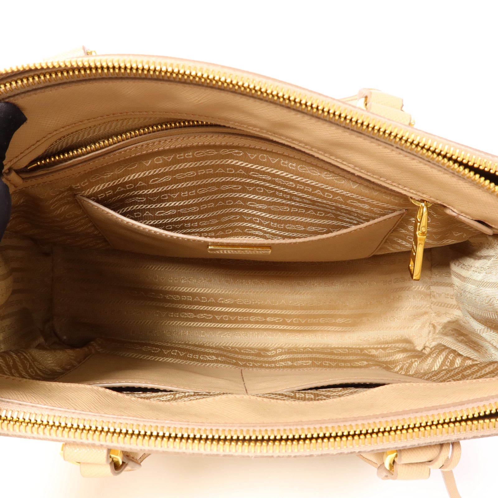 PRADA Saffiano皮革Galleria金扣手挽肩背兩用袋