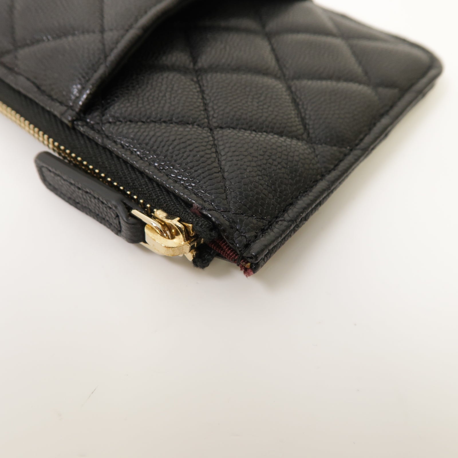 CHANEL 【激減優惠】菱格Caviar皮革Clutch Bag金扣手拿包黑色
