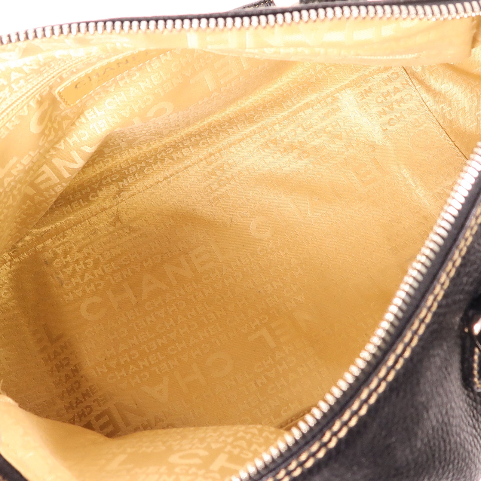 CHANEL 牛皮皮革Shoulder Bag銀扣手挽袋