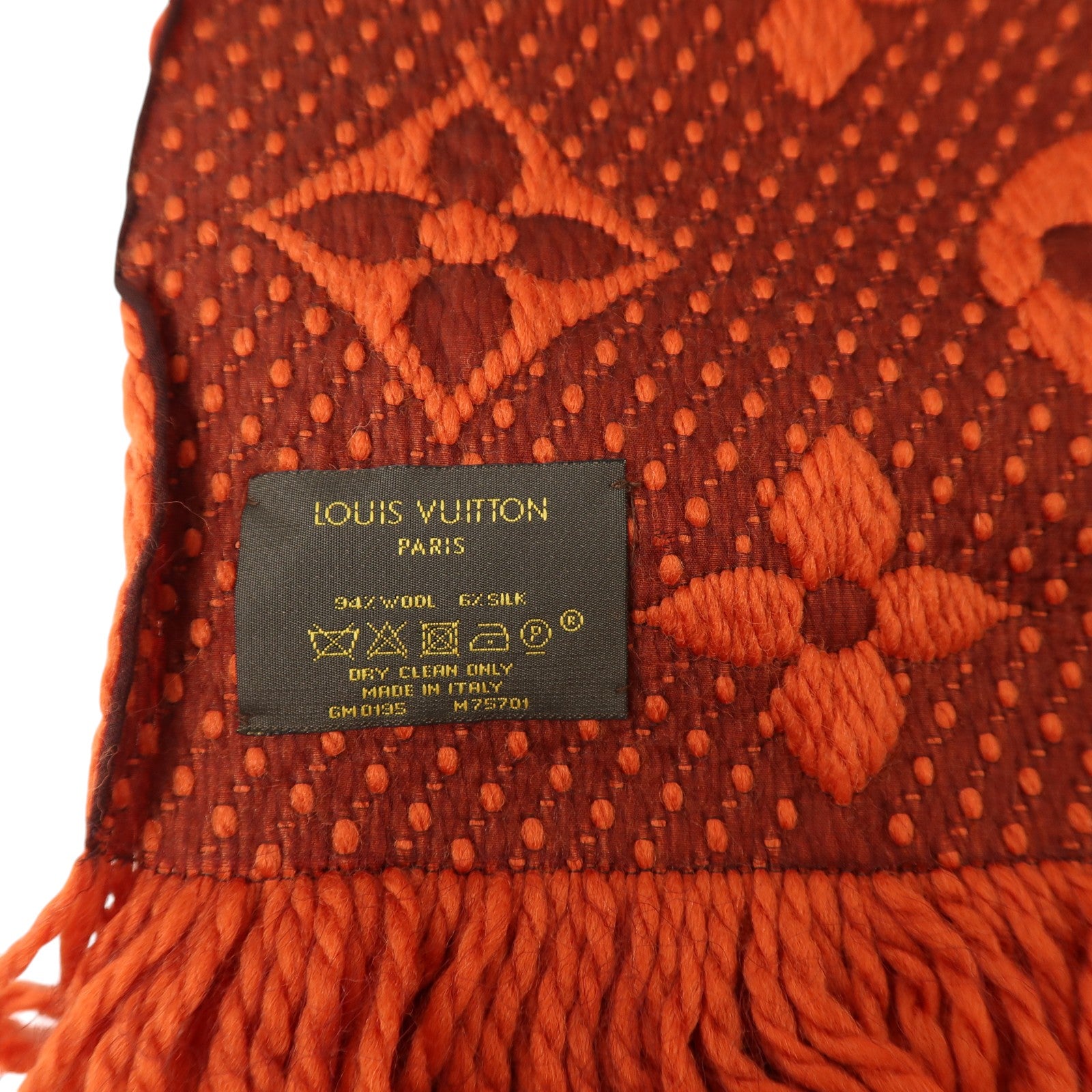 LOUIS VUITTON 羊毛/絲質Logomania Scarf絲巾