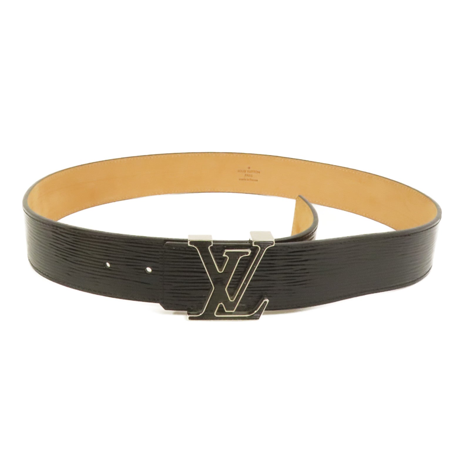 LOUIS VUITTON Epi Belt銀扣皮帶