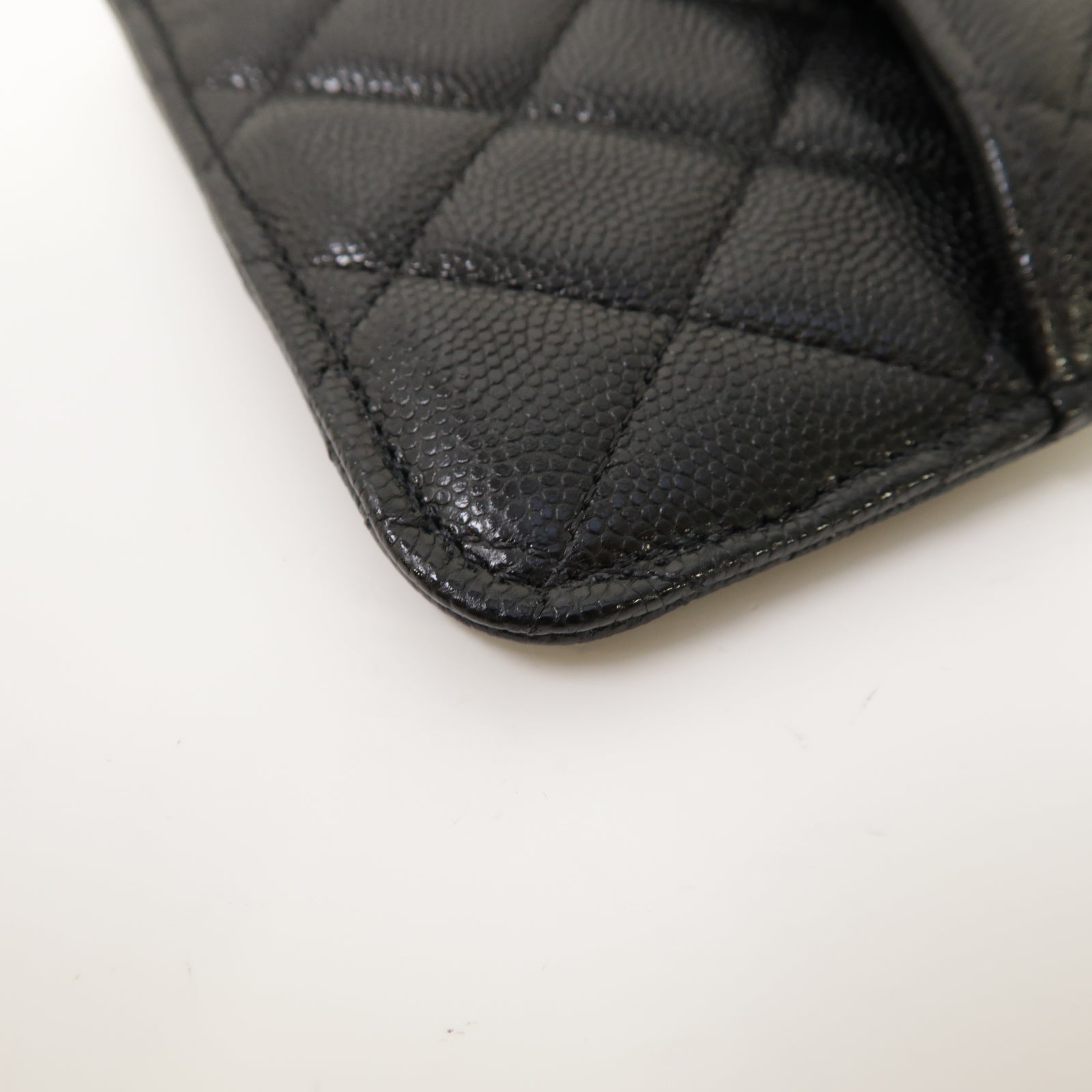 CHANEL 【激減優惠】菱格Caviar皮革Clutch Bag金扣手拿包黑色
