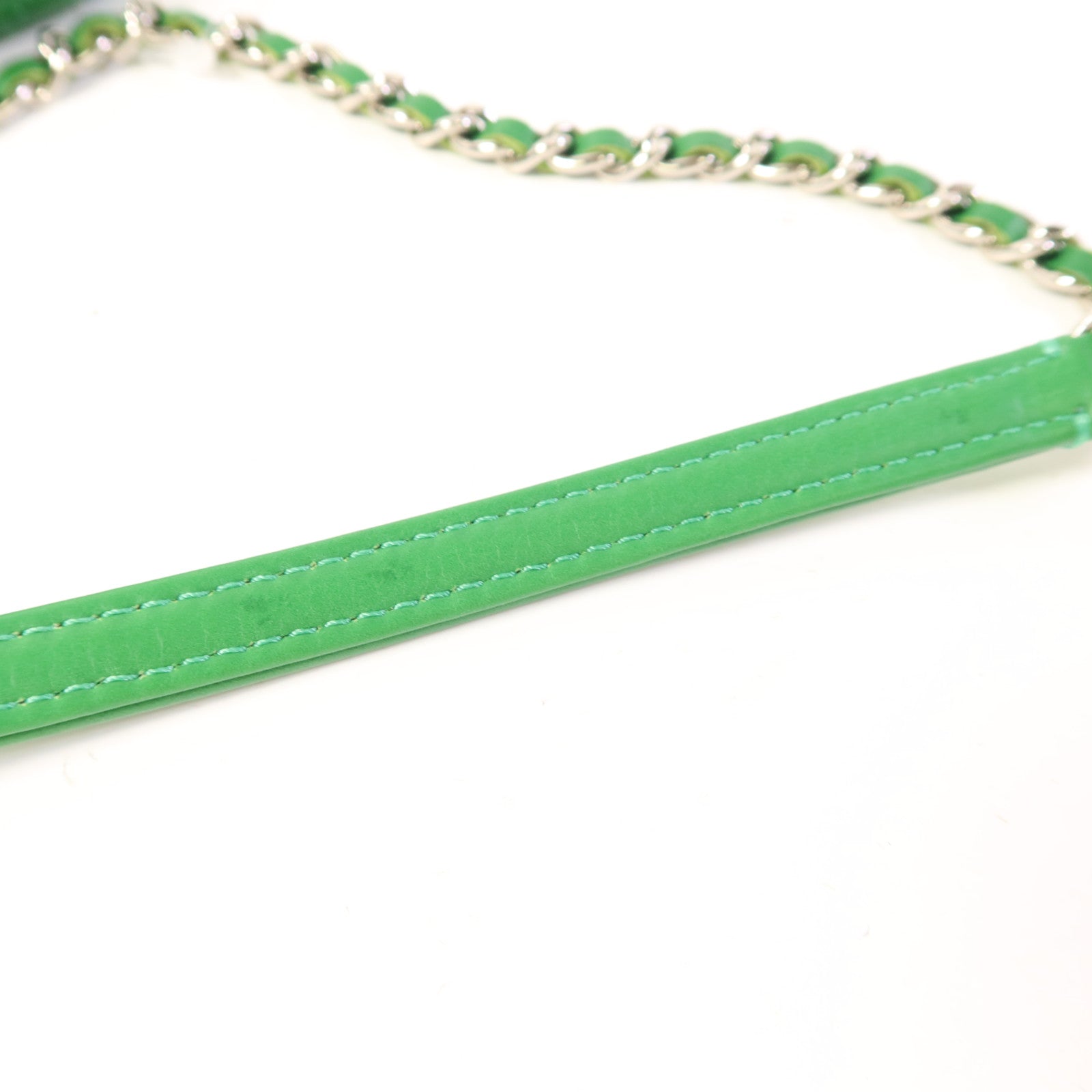 CHANEL 羊皮皮革Chain Shoulder Bag銀扣鏈帶肩背袋