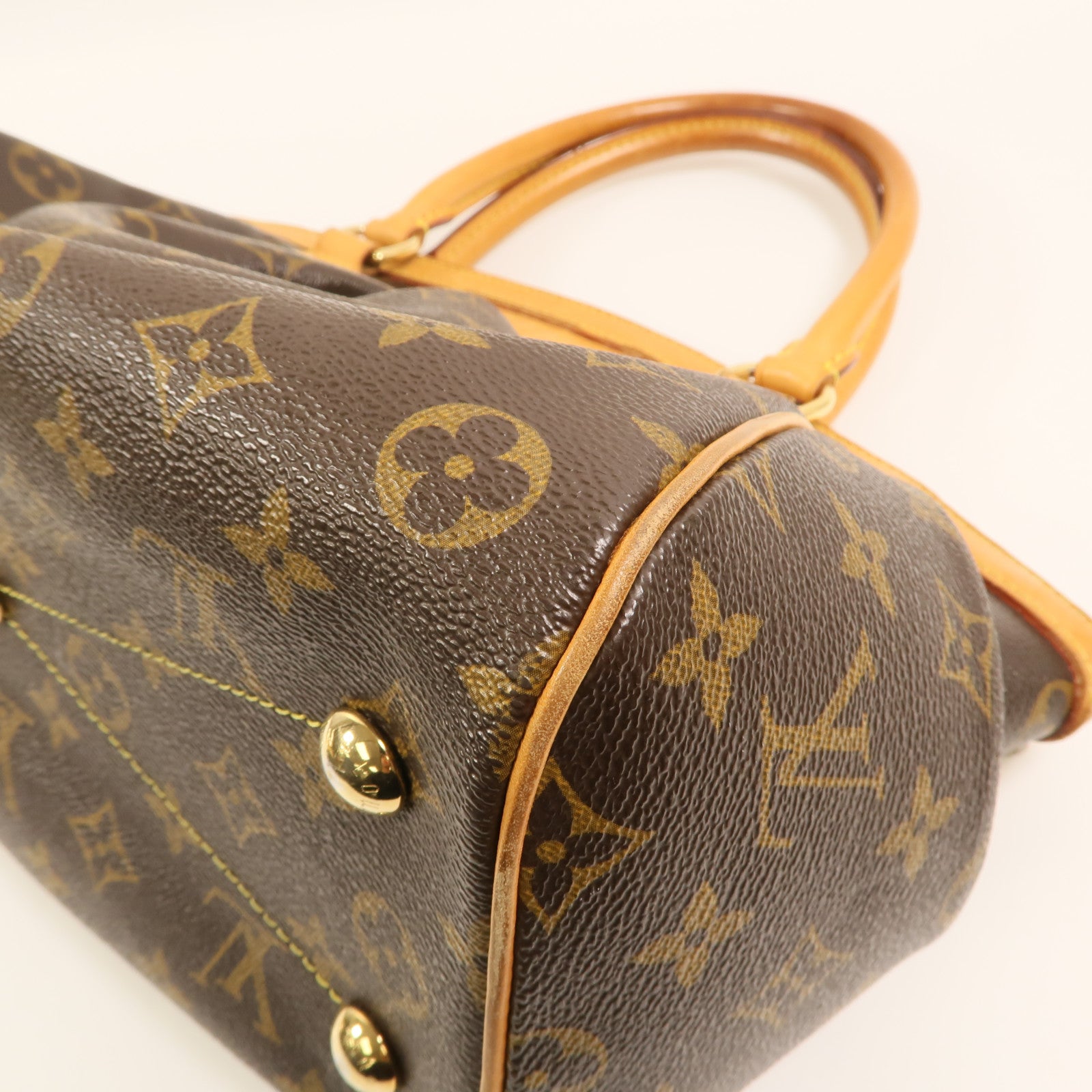 LOUIS VUITTON Monogram Tivoli PM金扣手挽袋