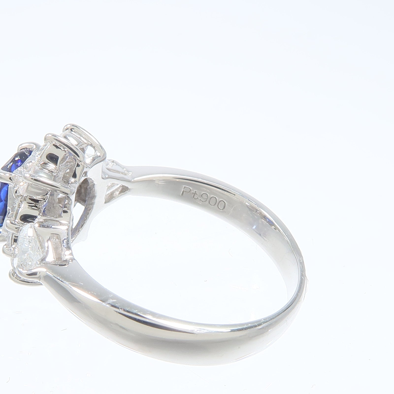 JEWELRY PT900鉑金Sapphire Diamond Ring藍寶石/鑽石戒指