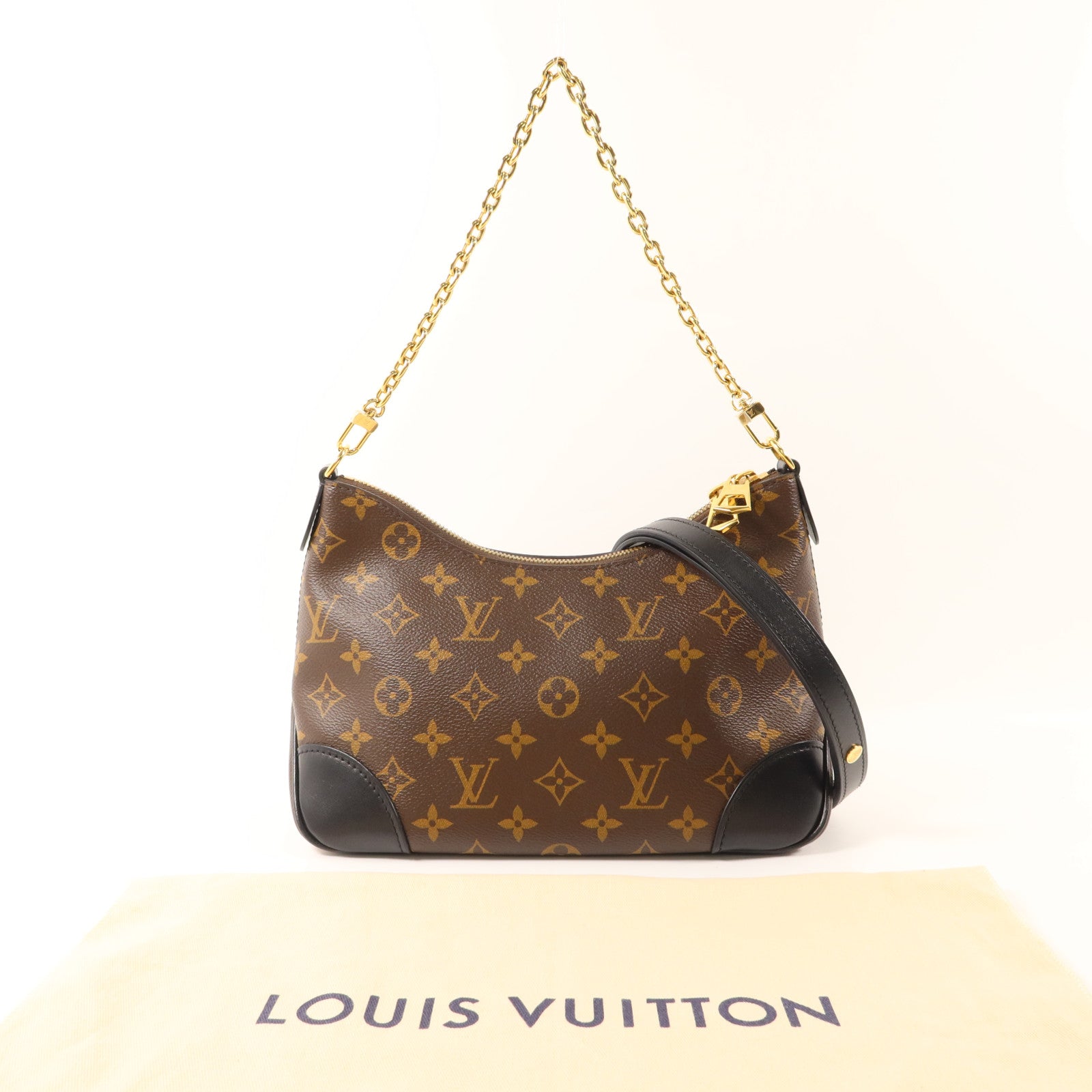LOUIS VUITTON Monogram Boulogne PM金扣手挽肩背兩用袋