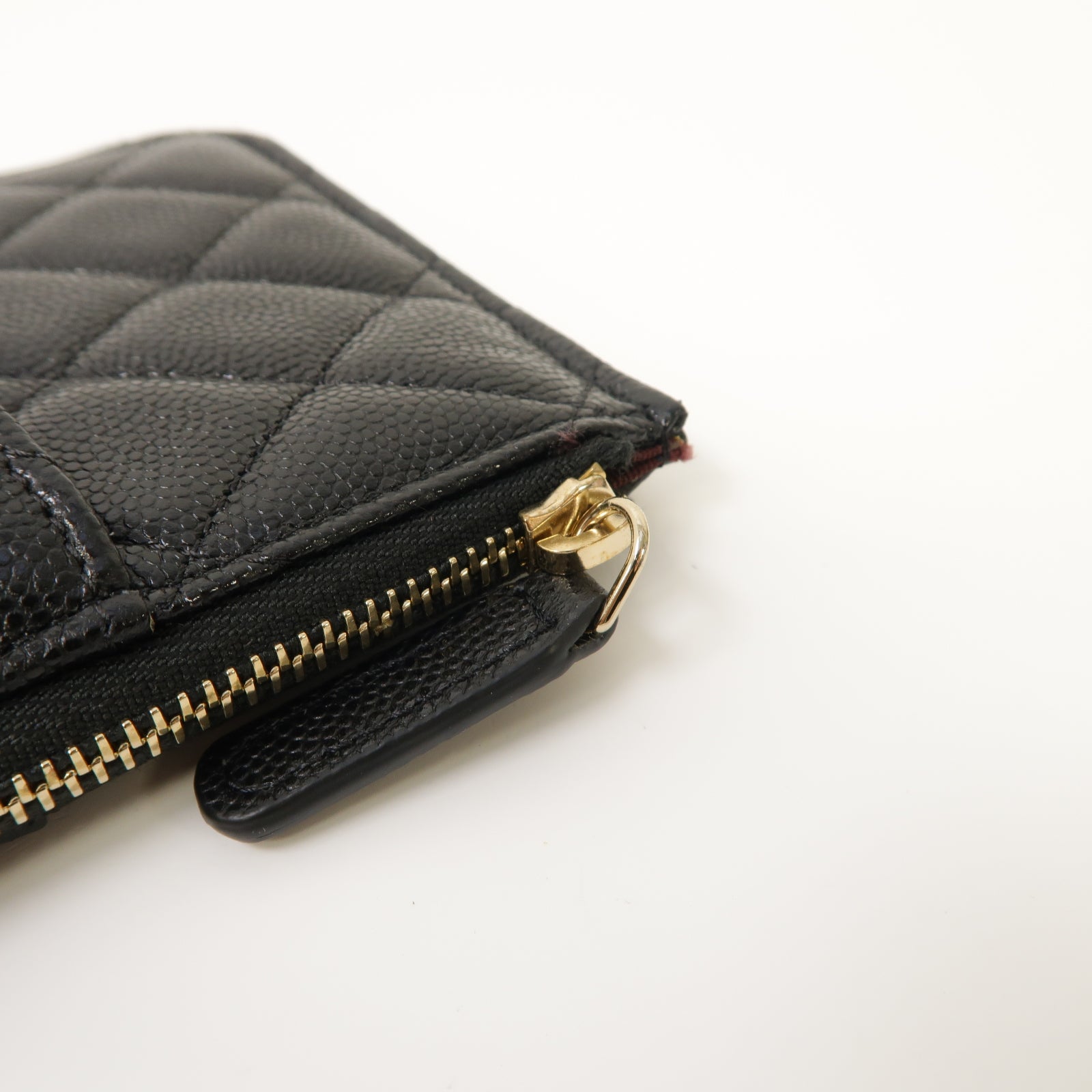 CHANEL 【激減優惠】菱格Caviar皮革Clutch Bag金扣手拿包黑色