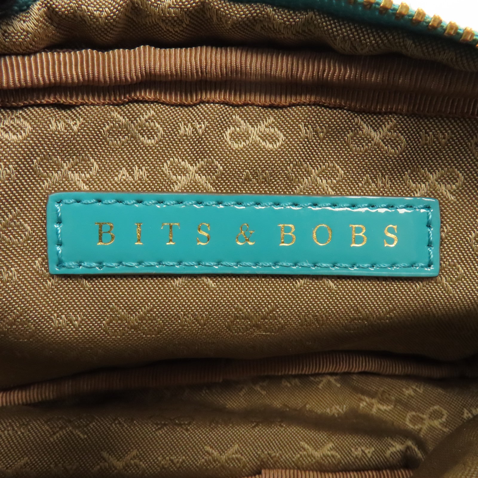 ANYA HINDMARCH 尼龍Clutch Bag金扣手拿包藍色