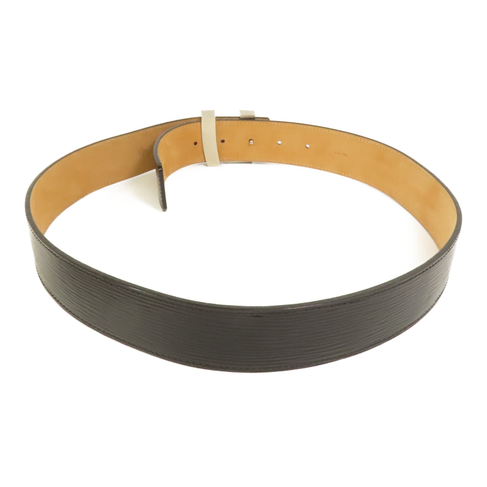 LOUIS VUITTON Epi Belt銀扣皮帶