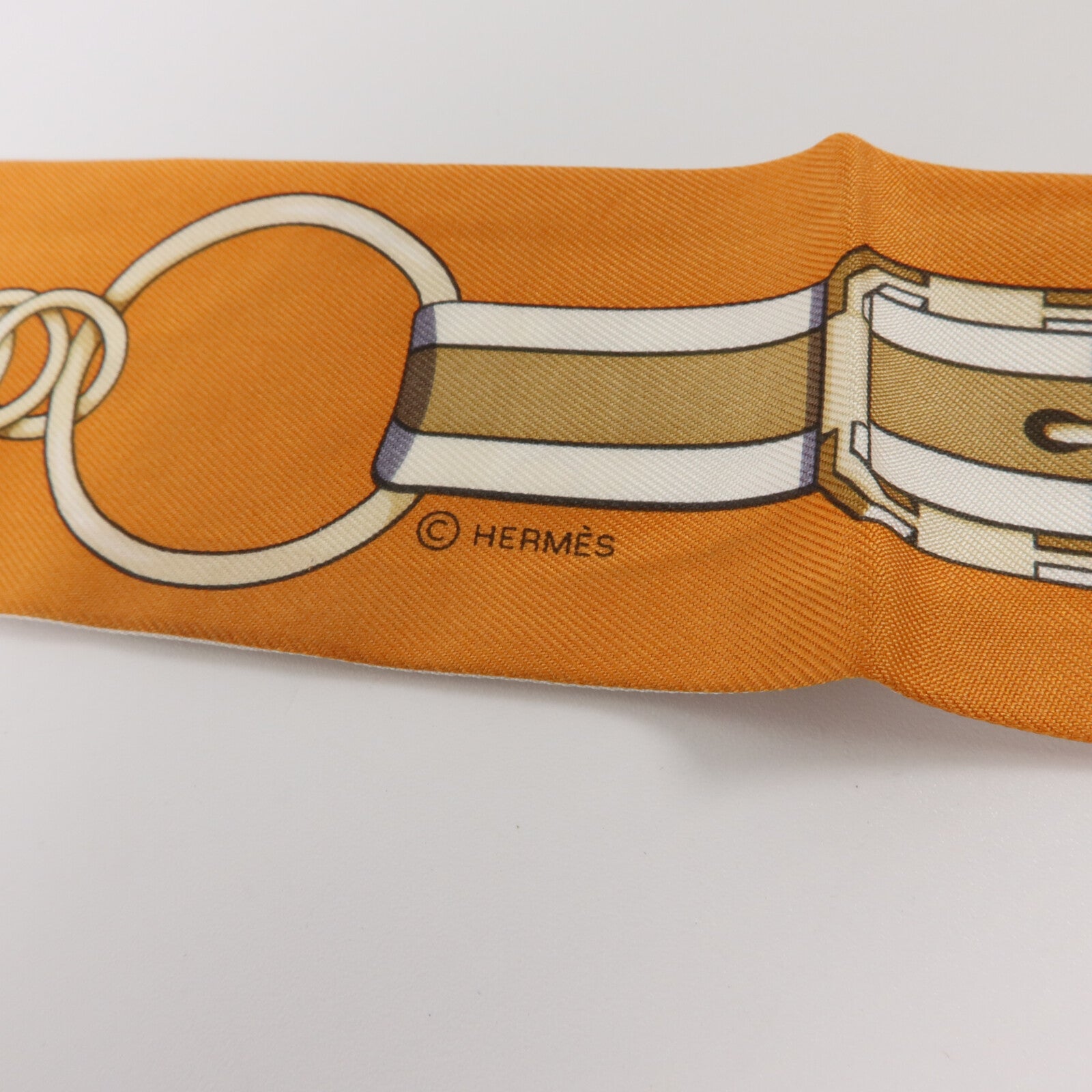 HERMES 絲質Twilly絲巾