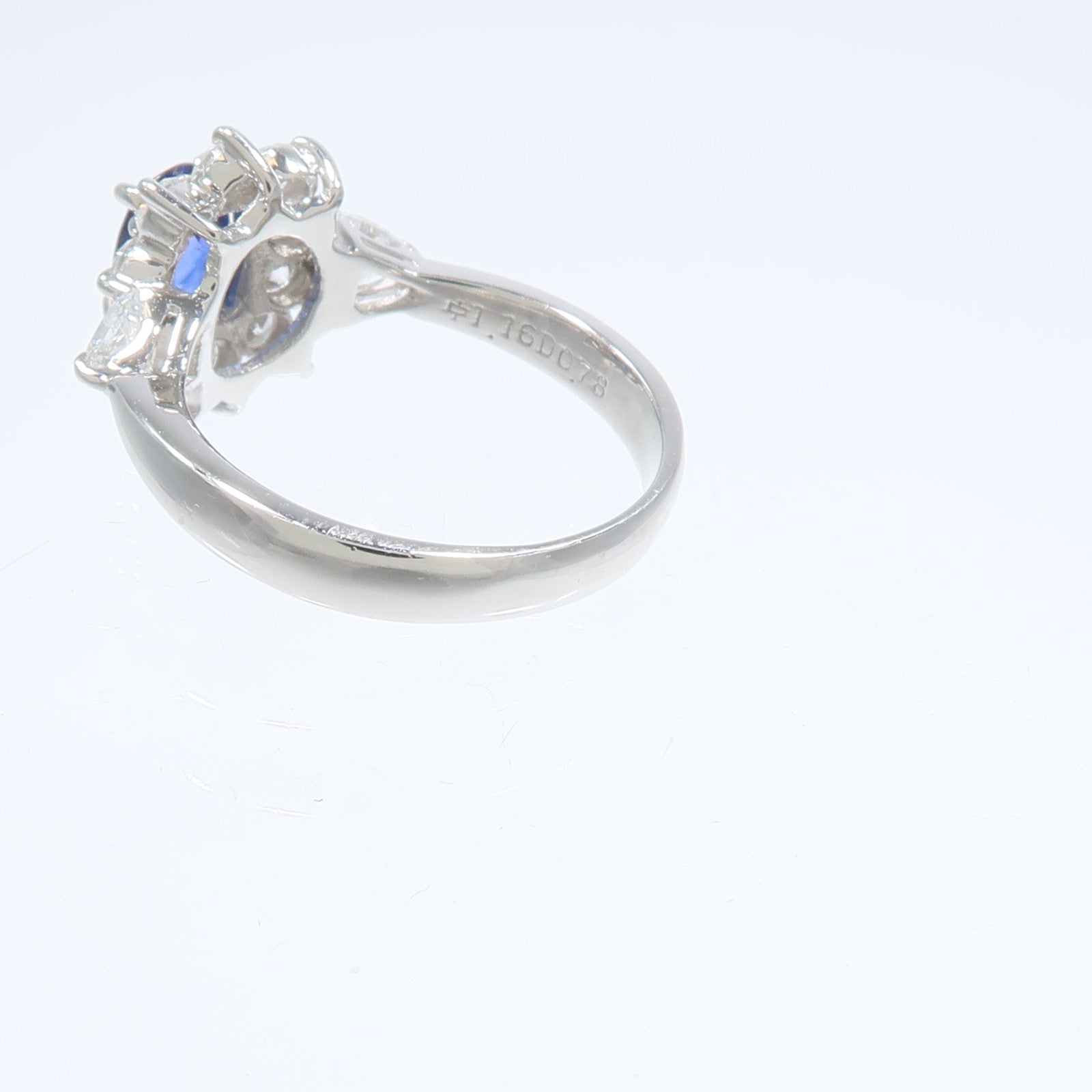 JEWELRY PT900鉑金Sapphire Diamond Ring藍寶石/鑽石戒指